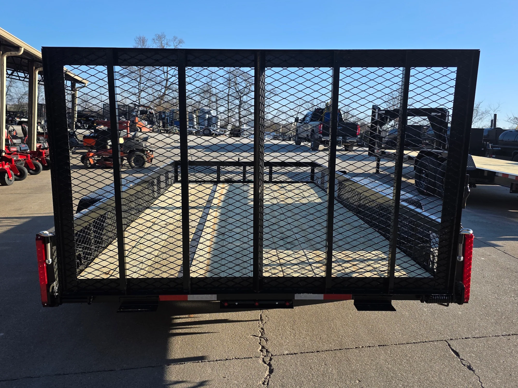 7 X 14 Straight Deck Utility Trailer With 12" Mesh Sides (2) 3,500lb Axles 7K GVWR - Image 5
