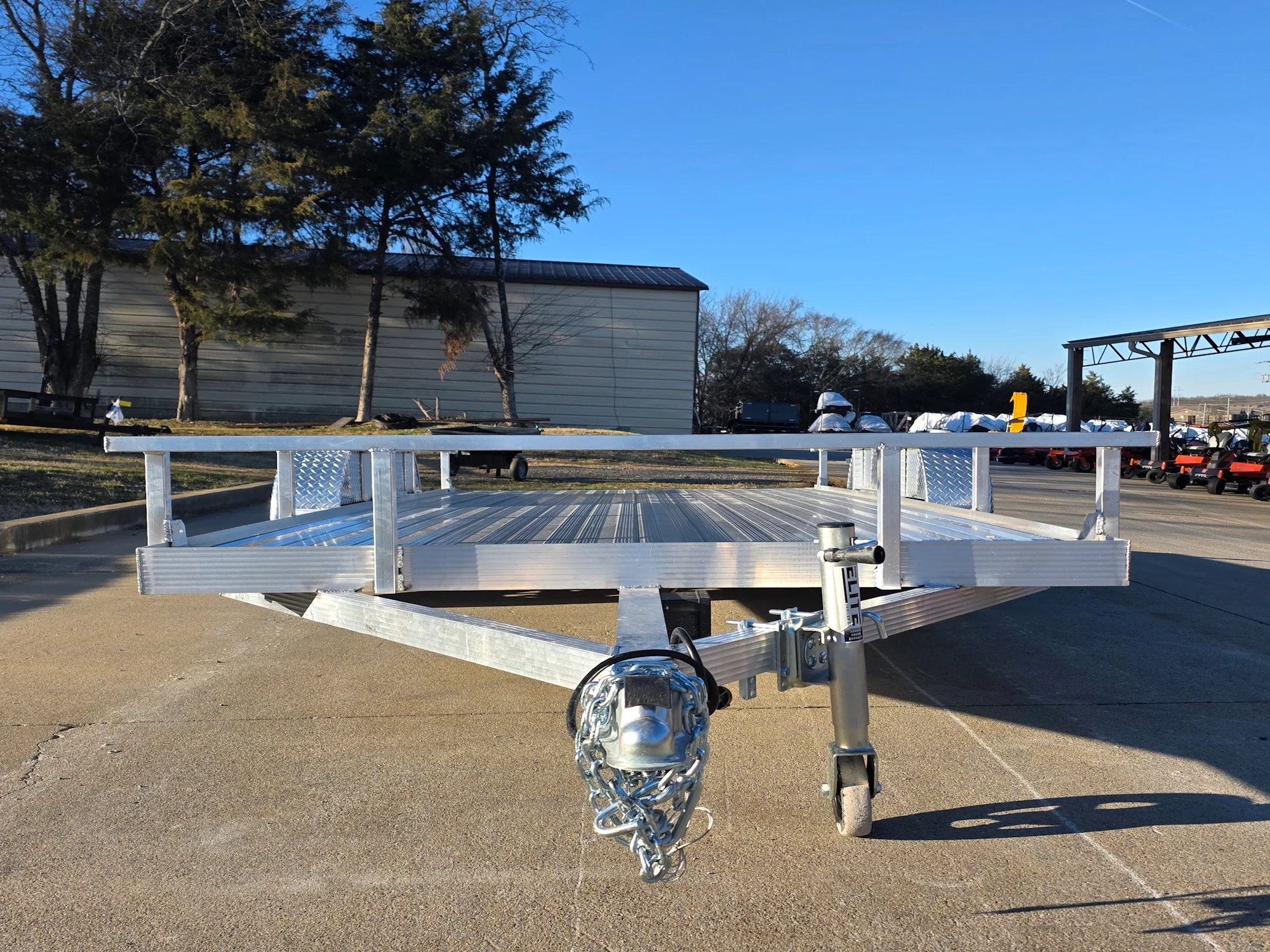 6.4' x 14' Tandem All Aluminum Utility Trailer Dual Axle Straight Deck 7K GVWR - Image 11