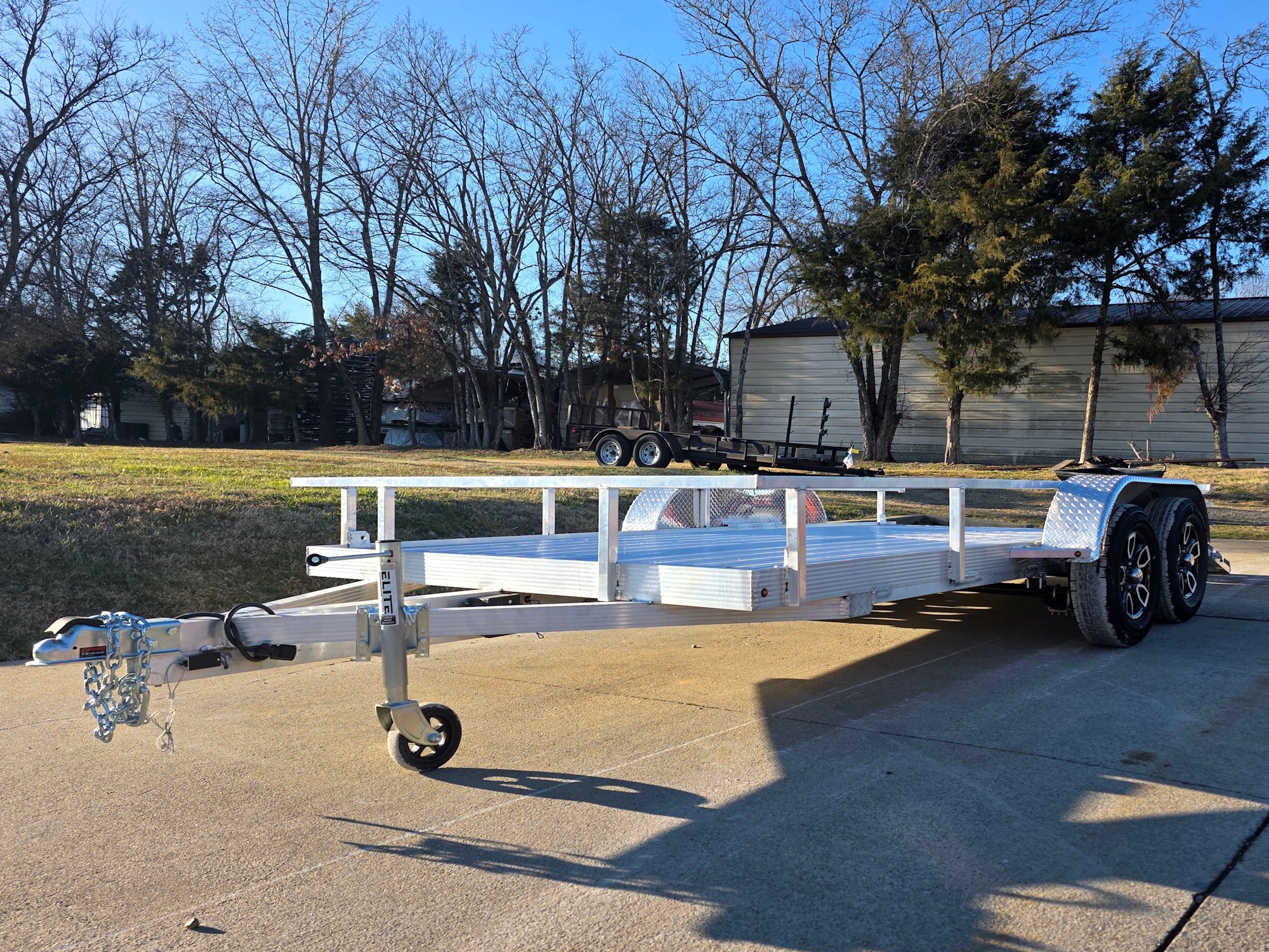 6.4' x 14' Tandem All Aluminum Utility Trailer Dual Axle Straight Deck 7K GVWR - Image 12