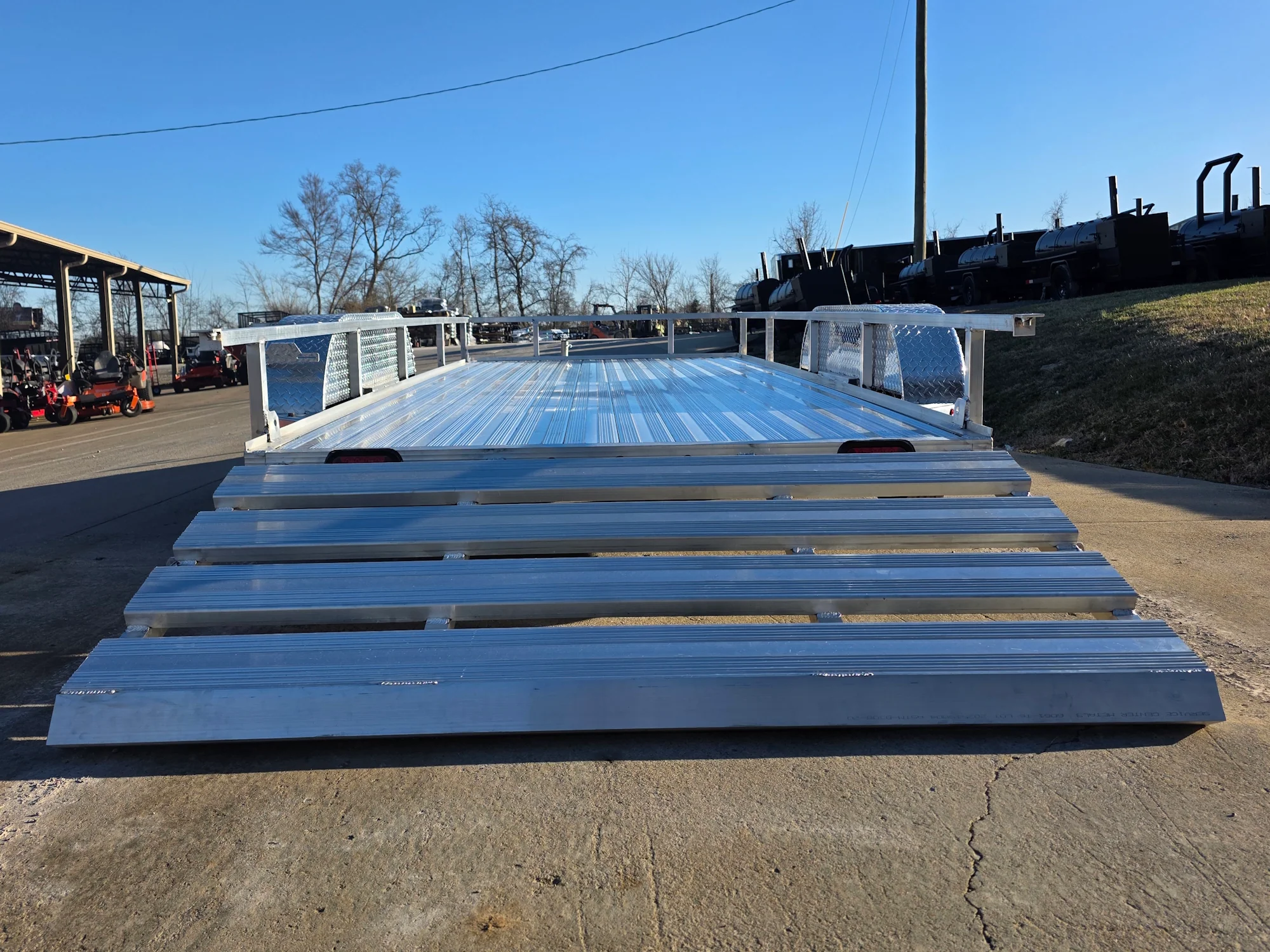 6.4' x 14' Tandem All Aluminum Utility Trailer Dual Axle Straight Deck 7K GVWR - Image 15