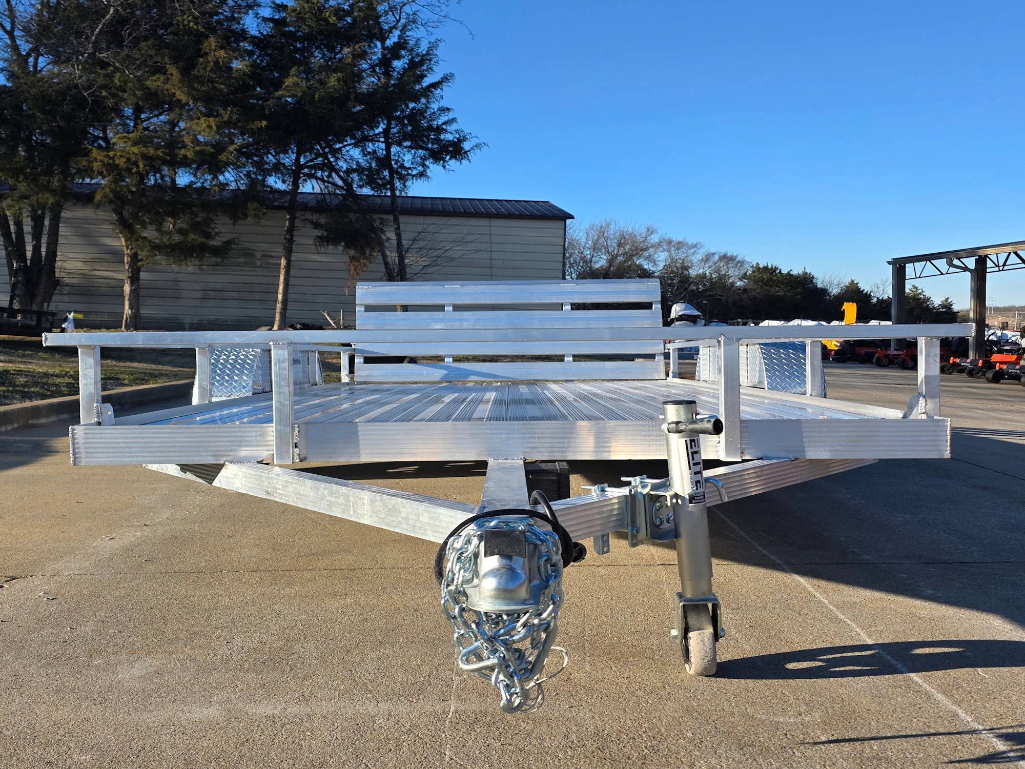 6.4' x 14' Tandem All Aluminum Utility Trailer Dual Axle Straight Deck 7K GVWR - Image 3