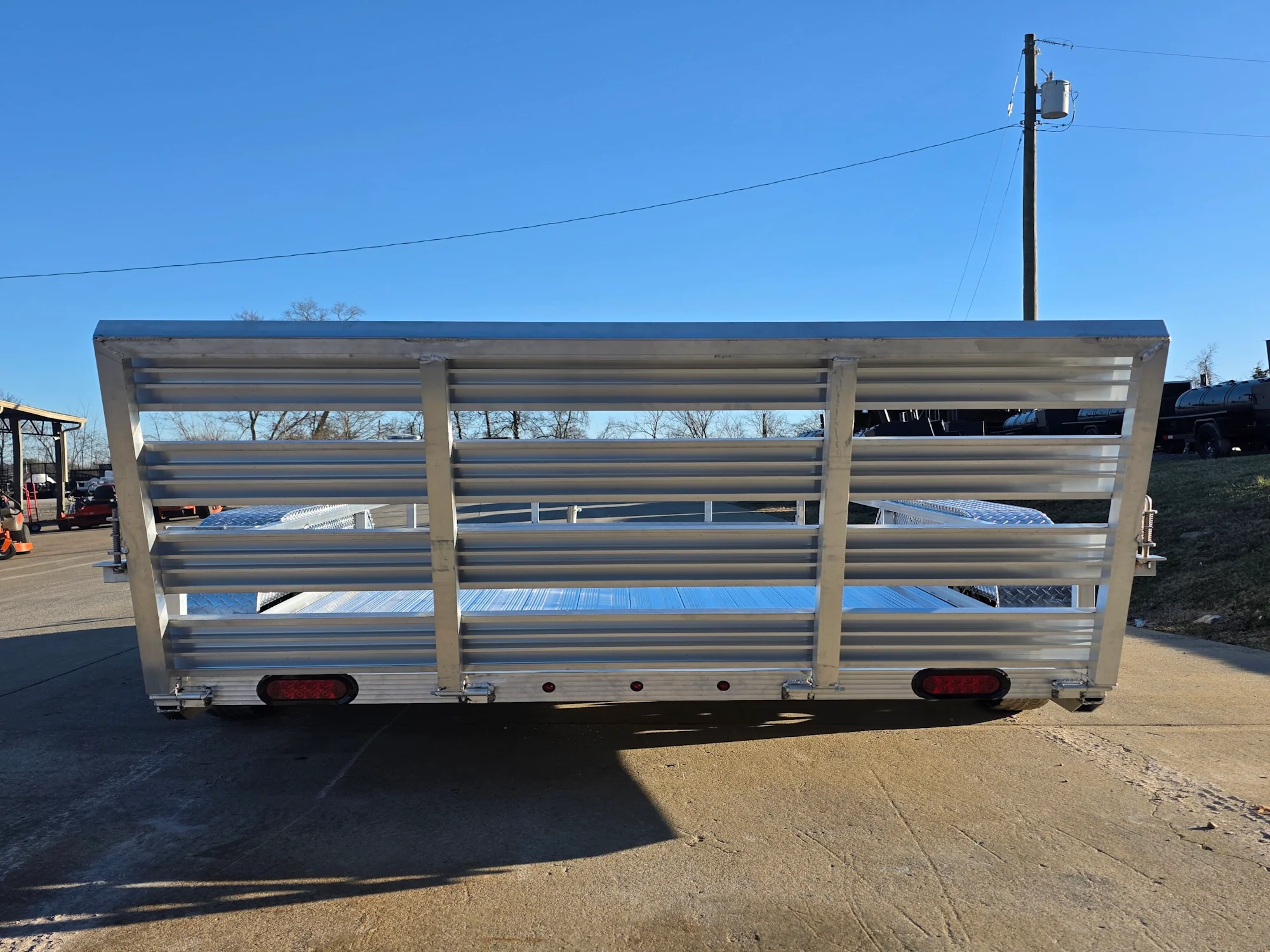 6.4' x 14' Tandem All Aluminum Utility Trailer Dual Axle Straight Deck 7K GVWR - Image 7