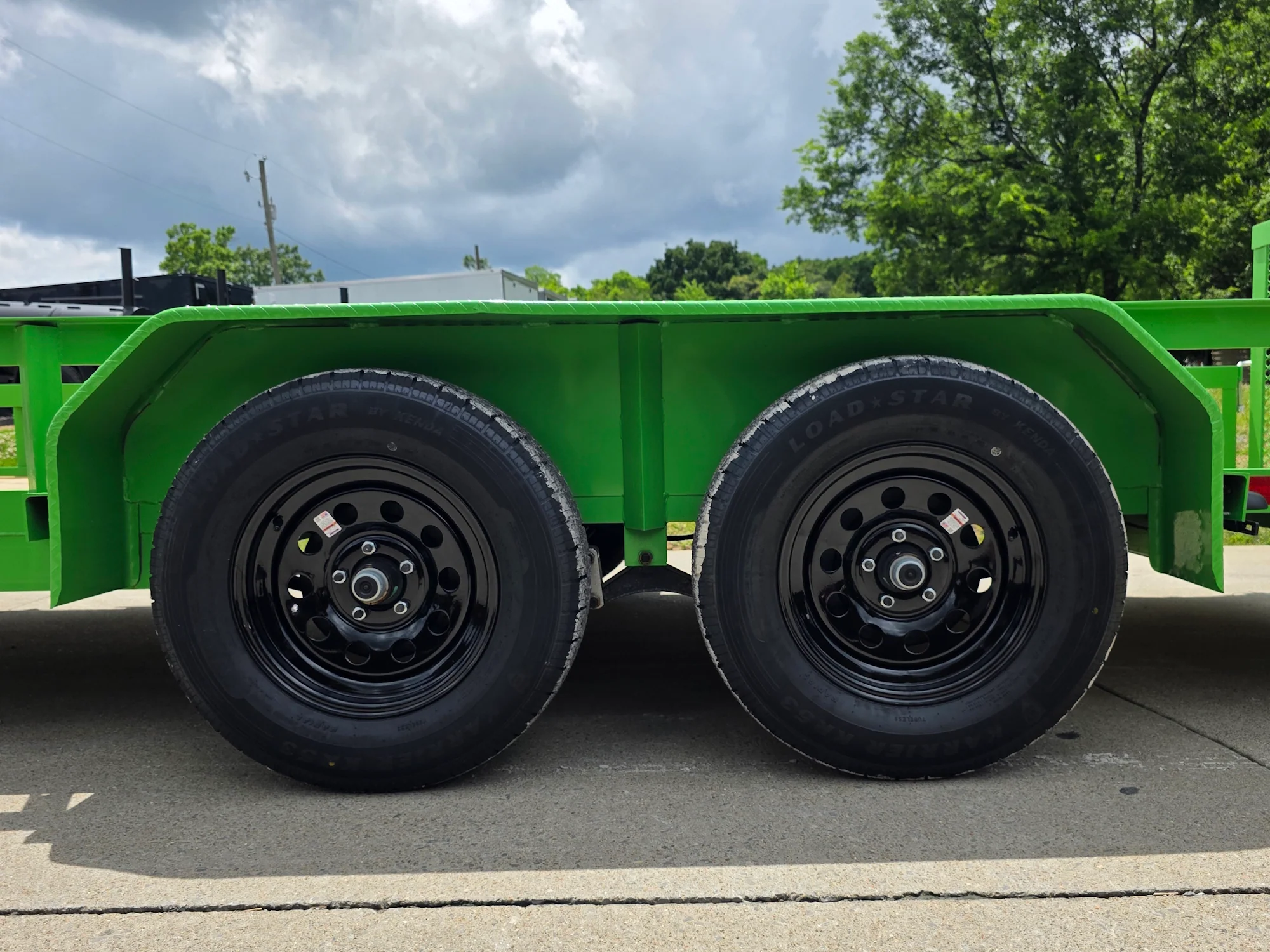 6.4x16 Utility Trailer Double Axle Dovetail with Gate Powder Coated (2) 3500lb 2-Brakes - Image 22
