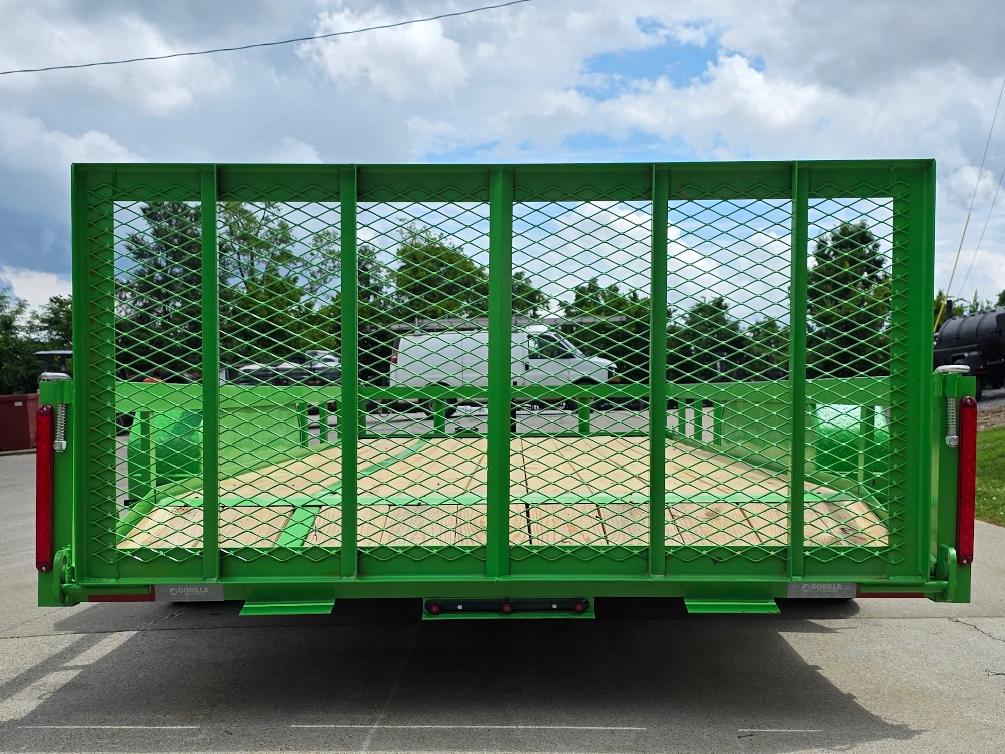6.4x16 Utility Trailer Double Axle Dovetail with Gate Powder Coated (2) 3500lb 2-Brakes - Image 4