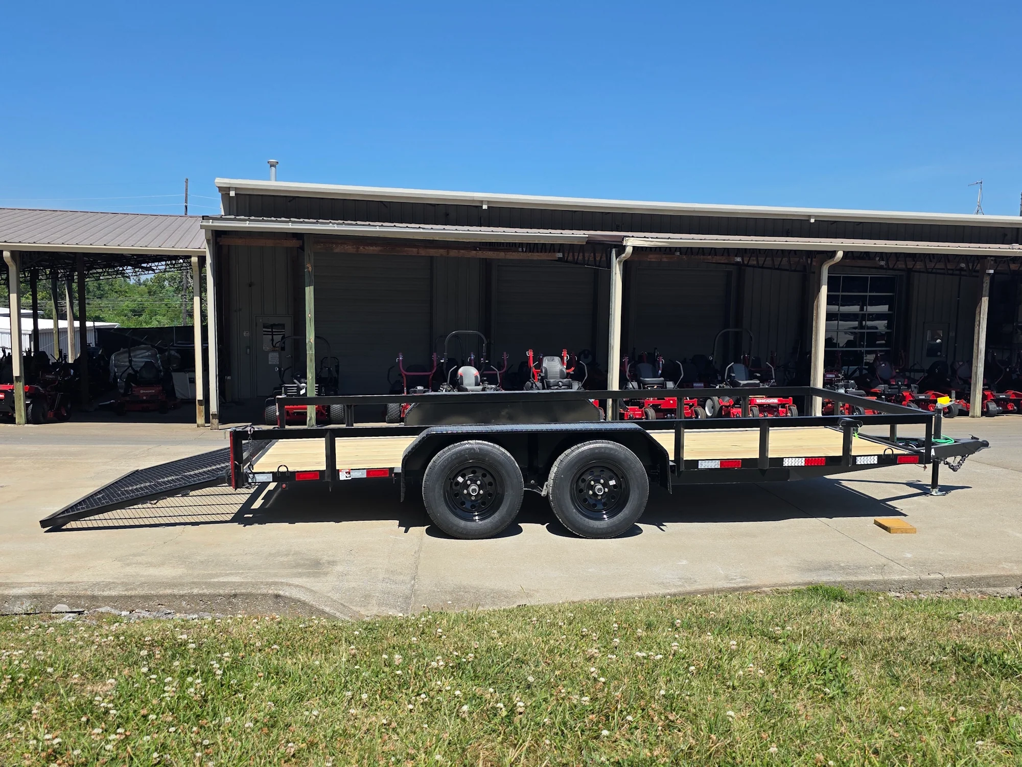 6'4" x 16 Utility Trailer Double Axle Straight Deck With Gate Powder Coated (2) 3500lb Axles - Image 14
