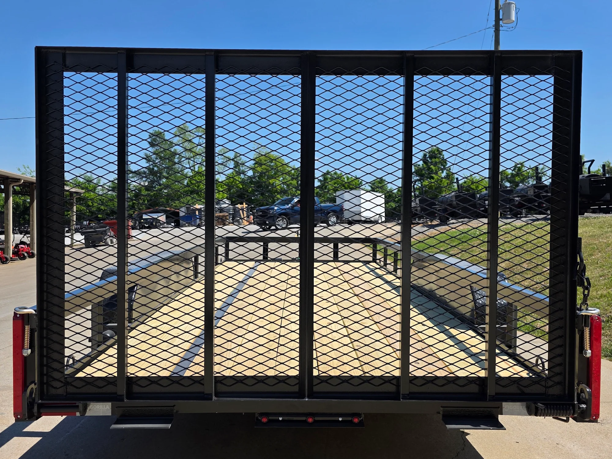 6'4" x 16 Utility Trailer Double Axle Straight Deck With Gate Powder Coated (2) 3500lb Axles - Image 17