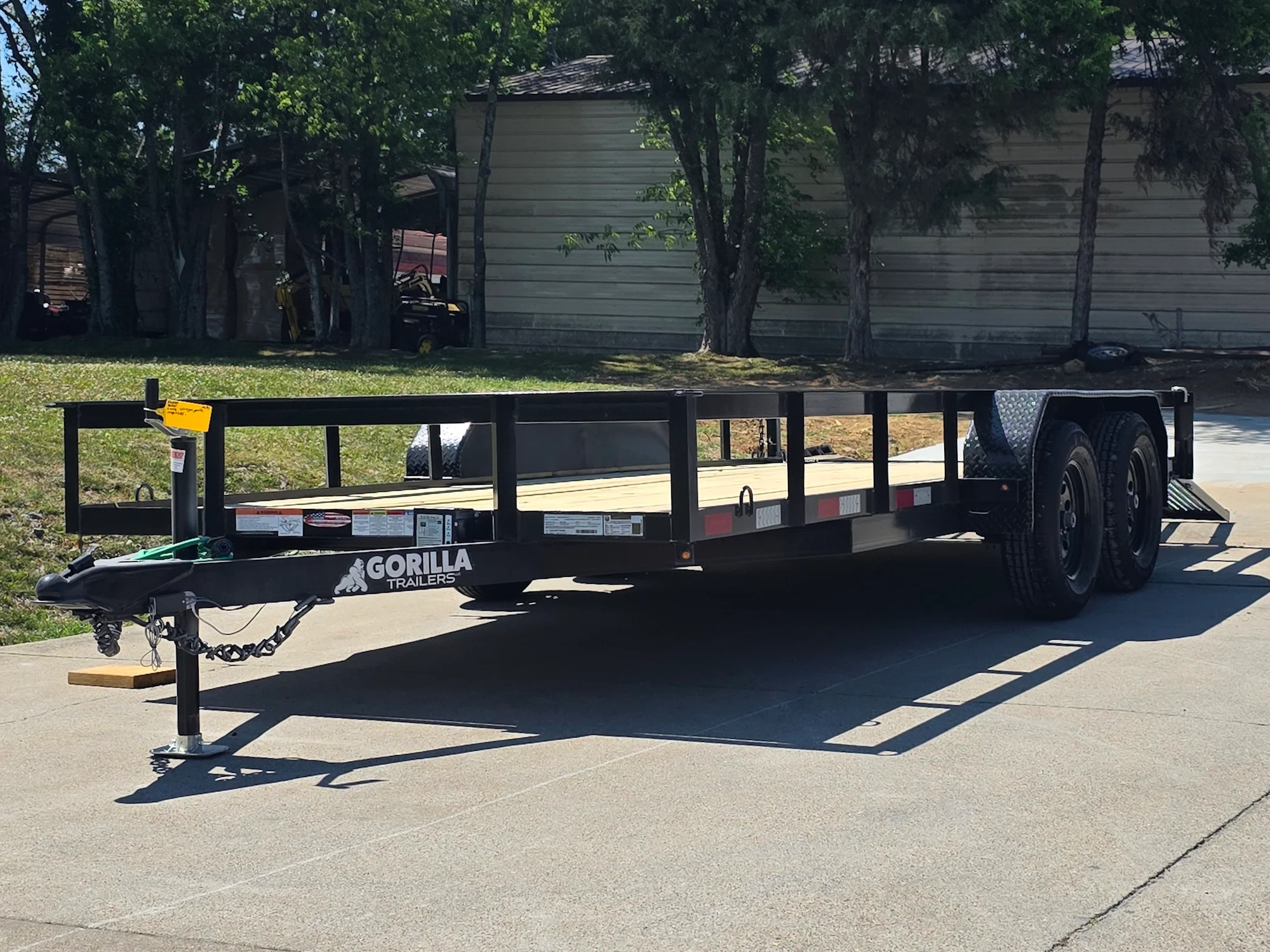 6'4" x 16 Utility Trailer Double Axle Straight Deck With Gate Powder Coated (2) 3500lb Axles - Image 9