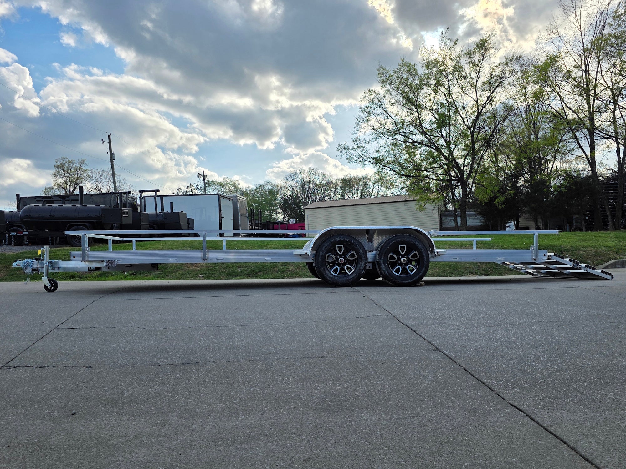 7' x 20' All Aluminum Straight Deck Utility Trailer Tandem (2) 3,500lb Axles - Image 15