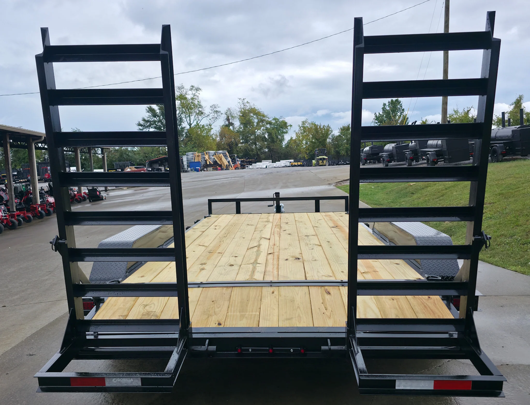 7x14 Equipment Trailer (2) 6000lb Axles with Stand-Up Ramps 12K GVWR - Image 7