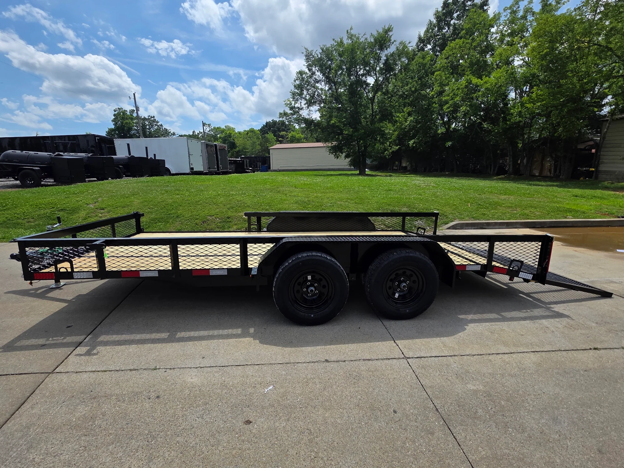 7x16 Dovetail Utility Trailer with 1FT Mesh Side Gate (2) 3500lb Axle 7k GVWR - Image 10