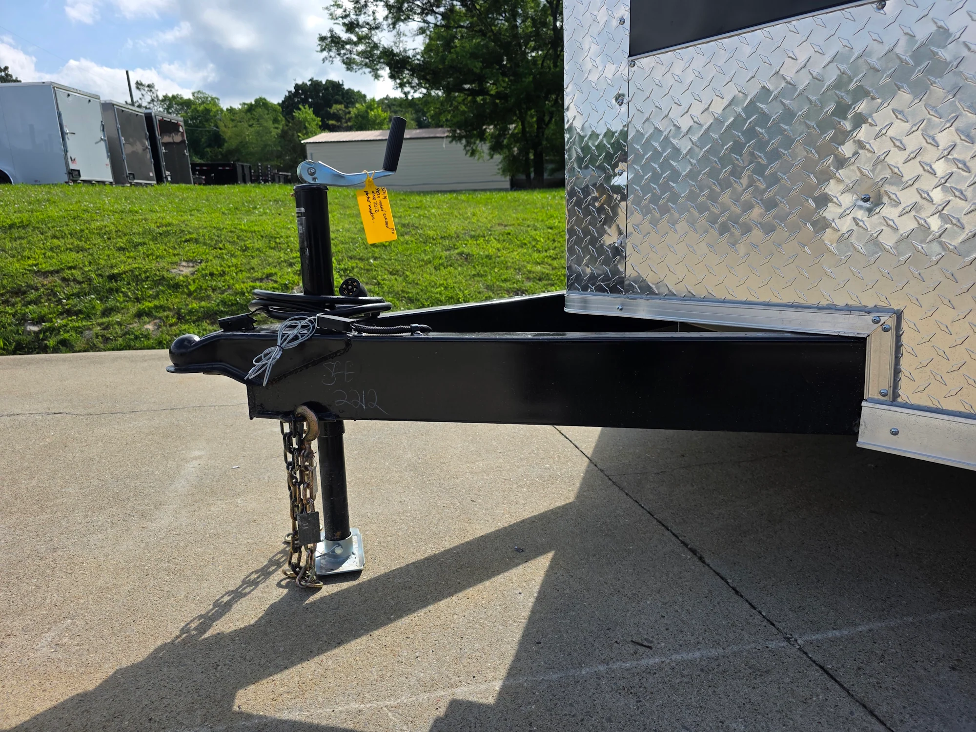 7x20 Black V-nose Hybrid Enclosed Trailer (2) 7K Axles - Image 26