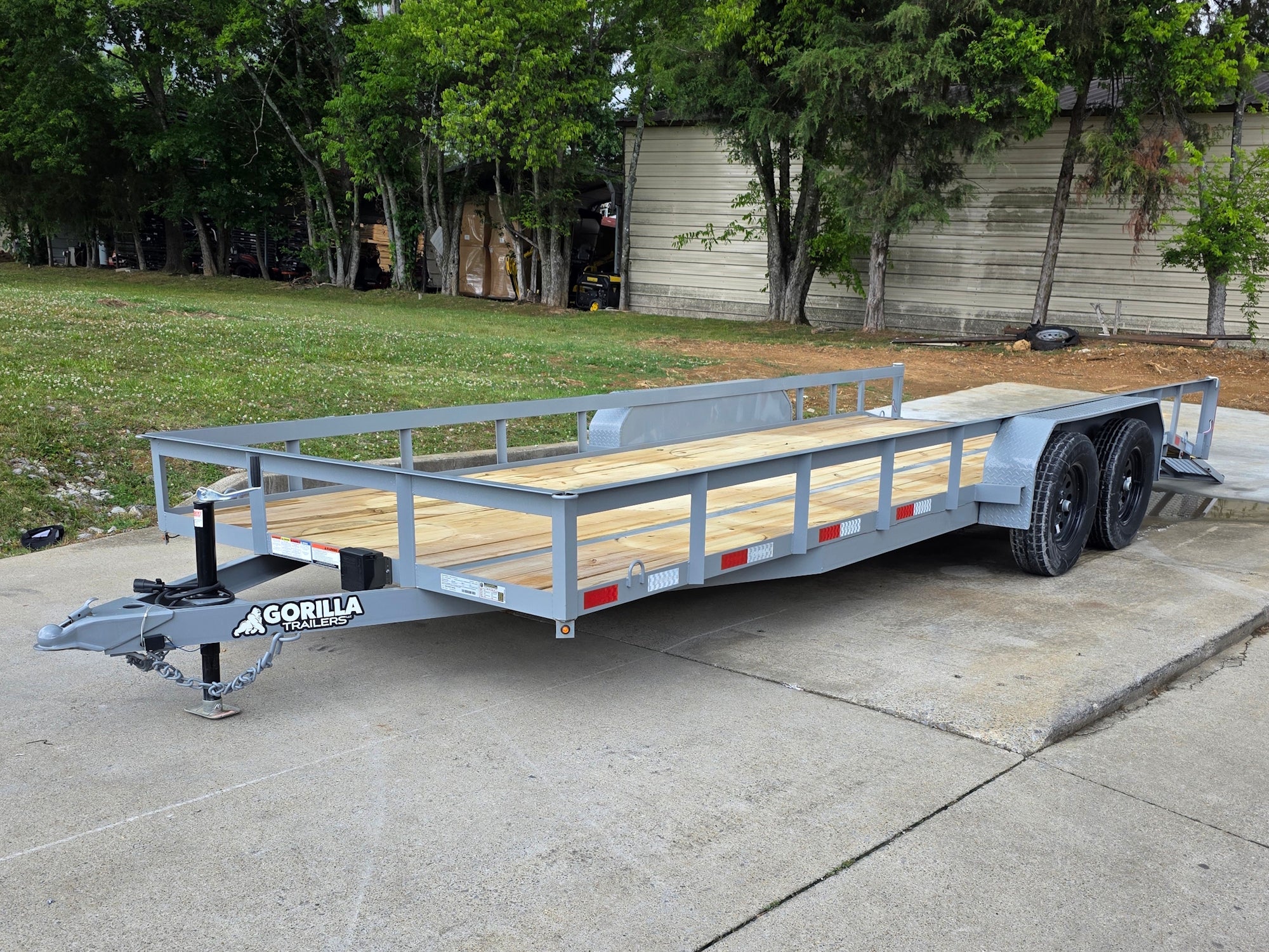 7x20 Utility Trailer Dovetail Powder Coated w/ Gate (2) 3500lb Axles 7k GVWR 2-Brakes - Image 9