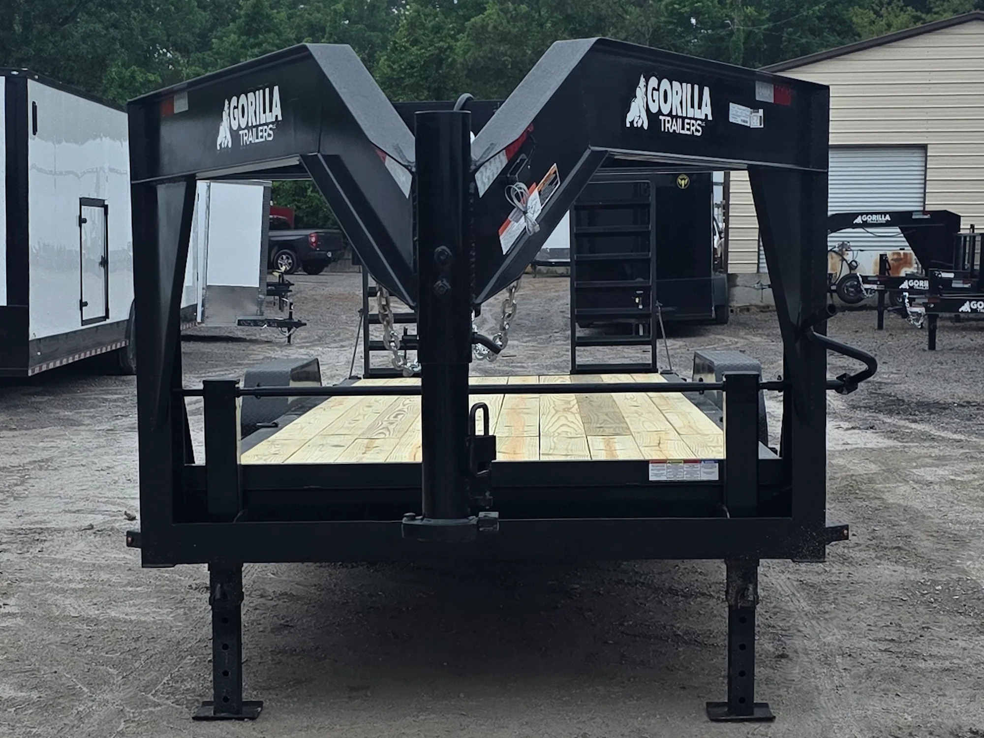 7x24 Gooseneck Equipment Trailer (2) 7K Axles Standup Ramps 14k GVWR - Image 7