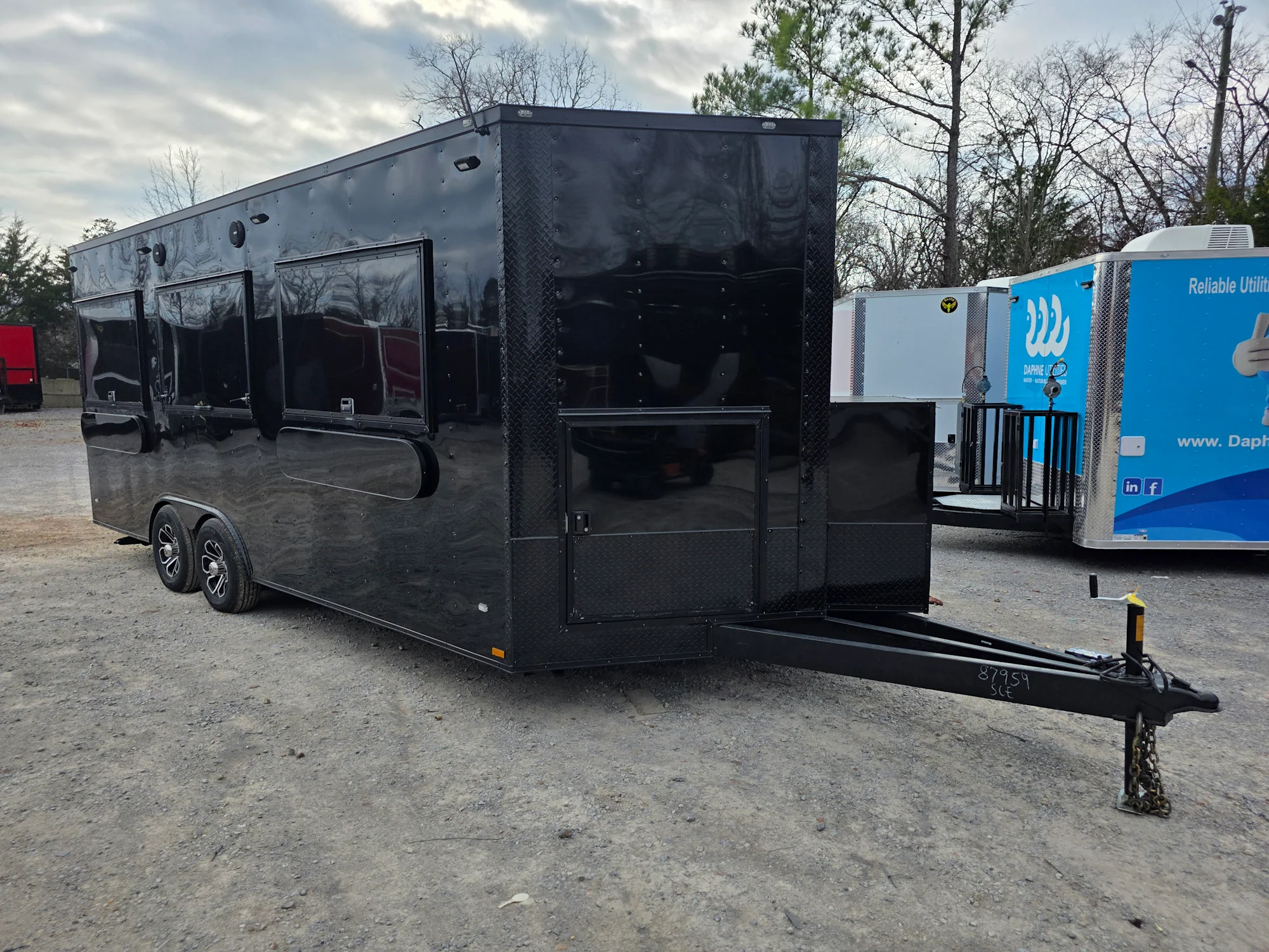 8.5' X 20' Black With Blackout Concession Trailer Food Event Catering - Image 11