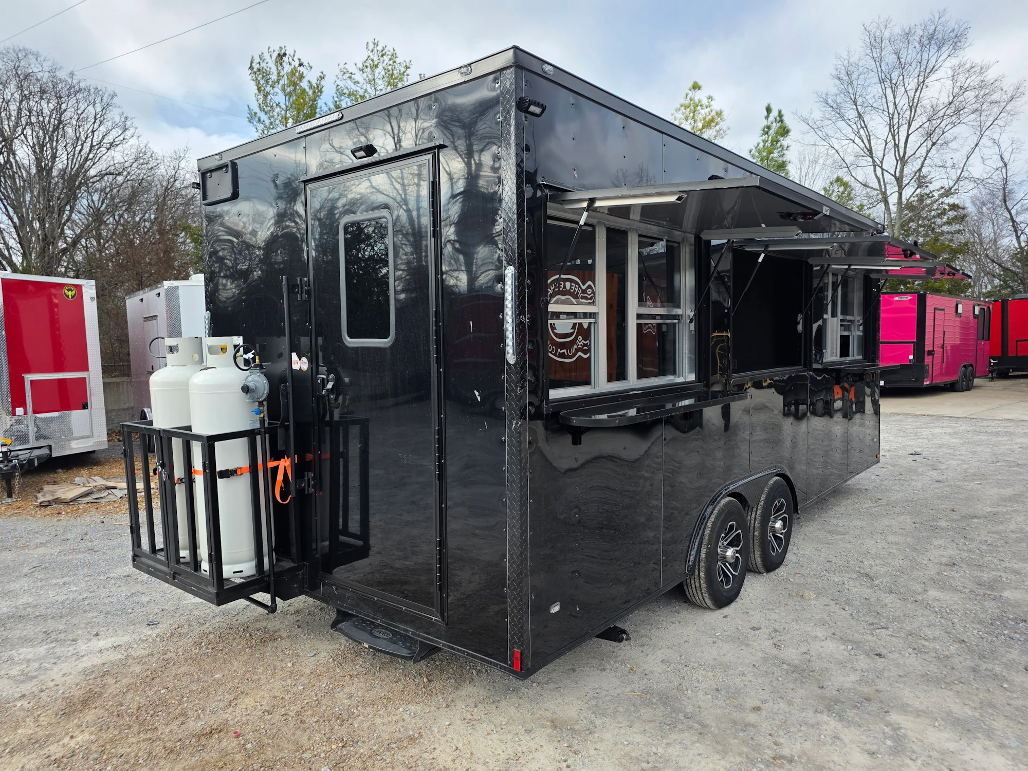 8.5' X 20' Black With Blackout Concession Trailer Food Event Catering - Image 14