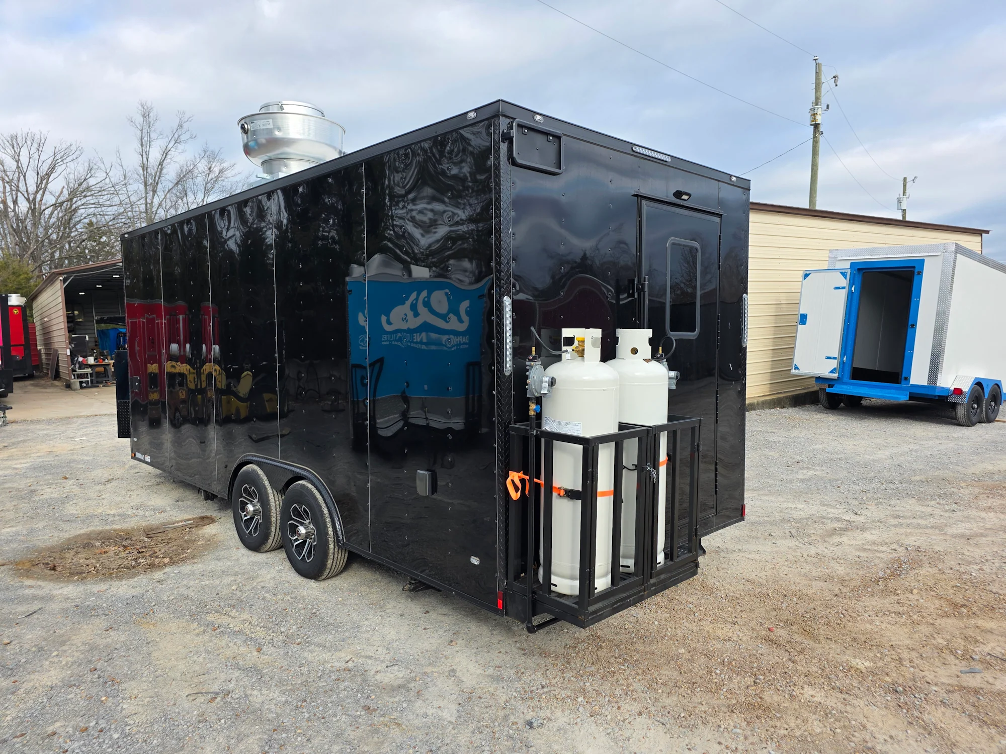 8.5' X 20' Black With Blackout Concession Trailer Food Event Catering - Image 7
