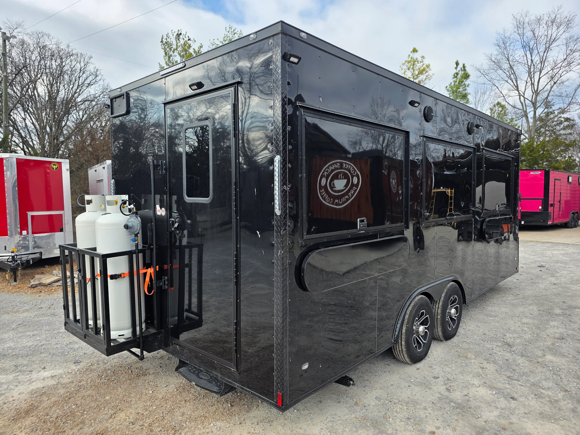 8.5' X 20' Black With Blackout Concession Trailer Food Event Catering - Image 9