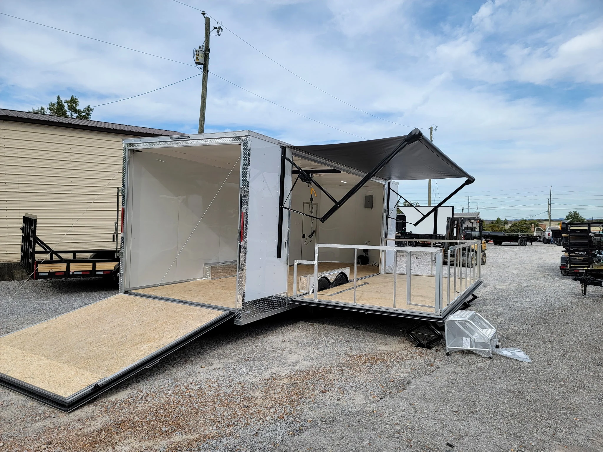 8.5' X 24' White Custom Stage Trailer Showcase Event Marketing - Image 17