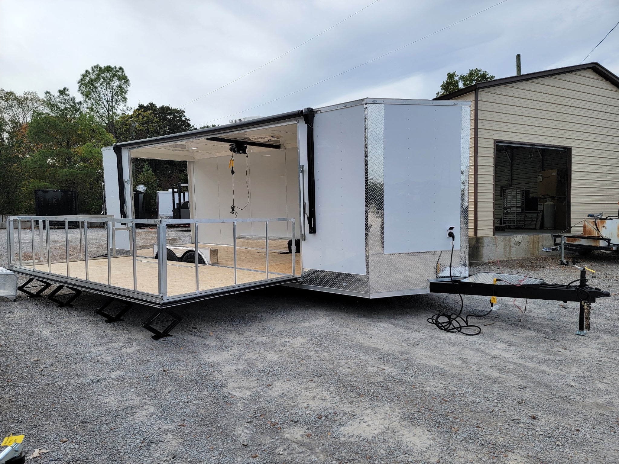 8.5' X 24' White Custom Stage Trailer Showcase Event Marketing - Image 24