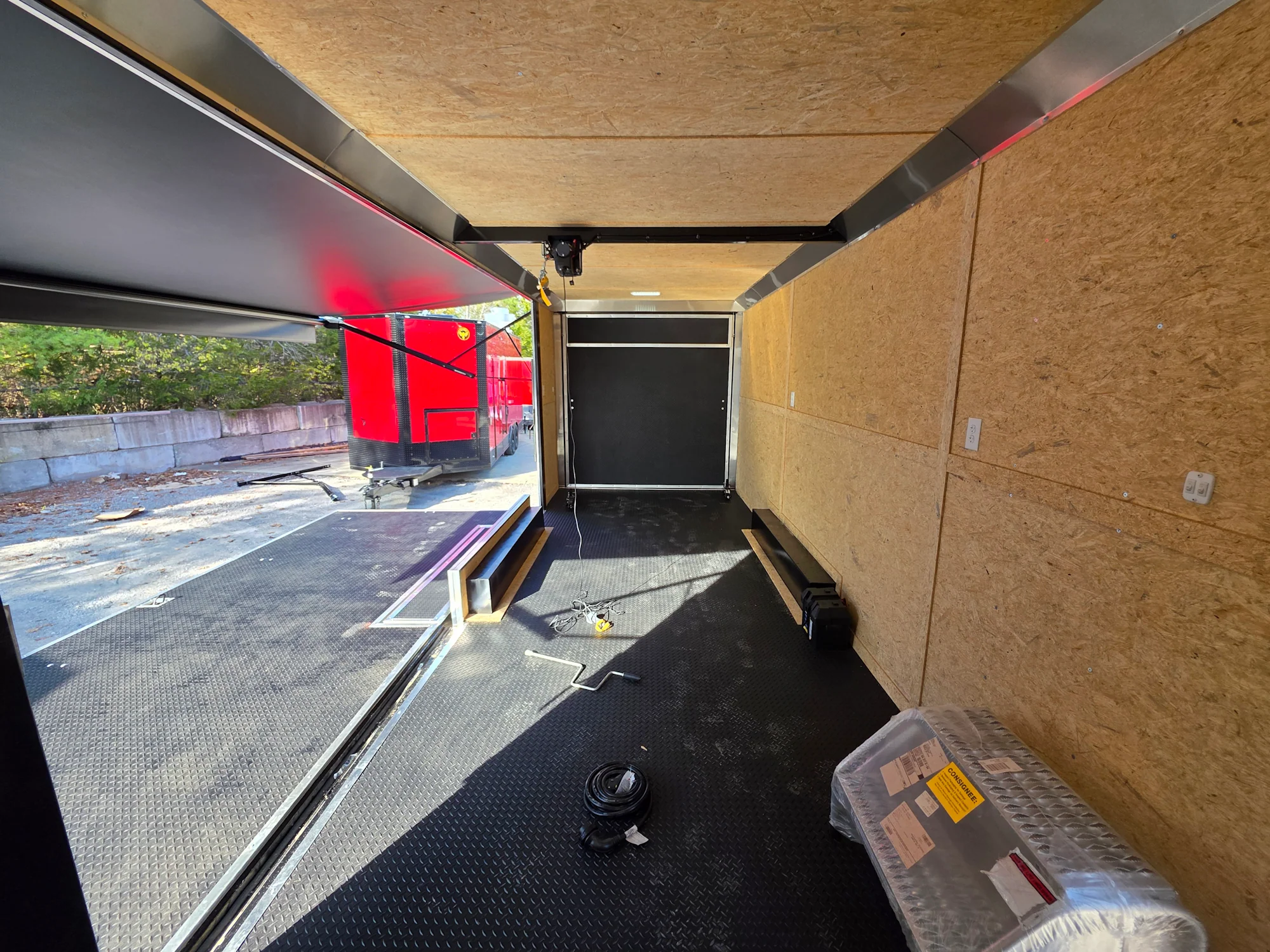 8.5' X 24' Charcoal Grey Custom Stage Trailer - Image 10