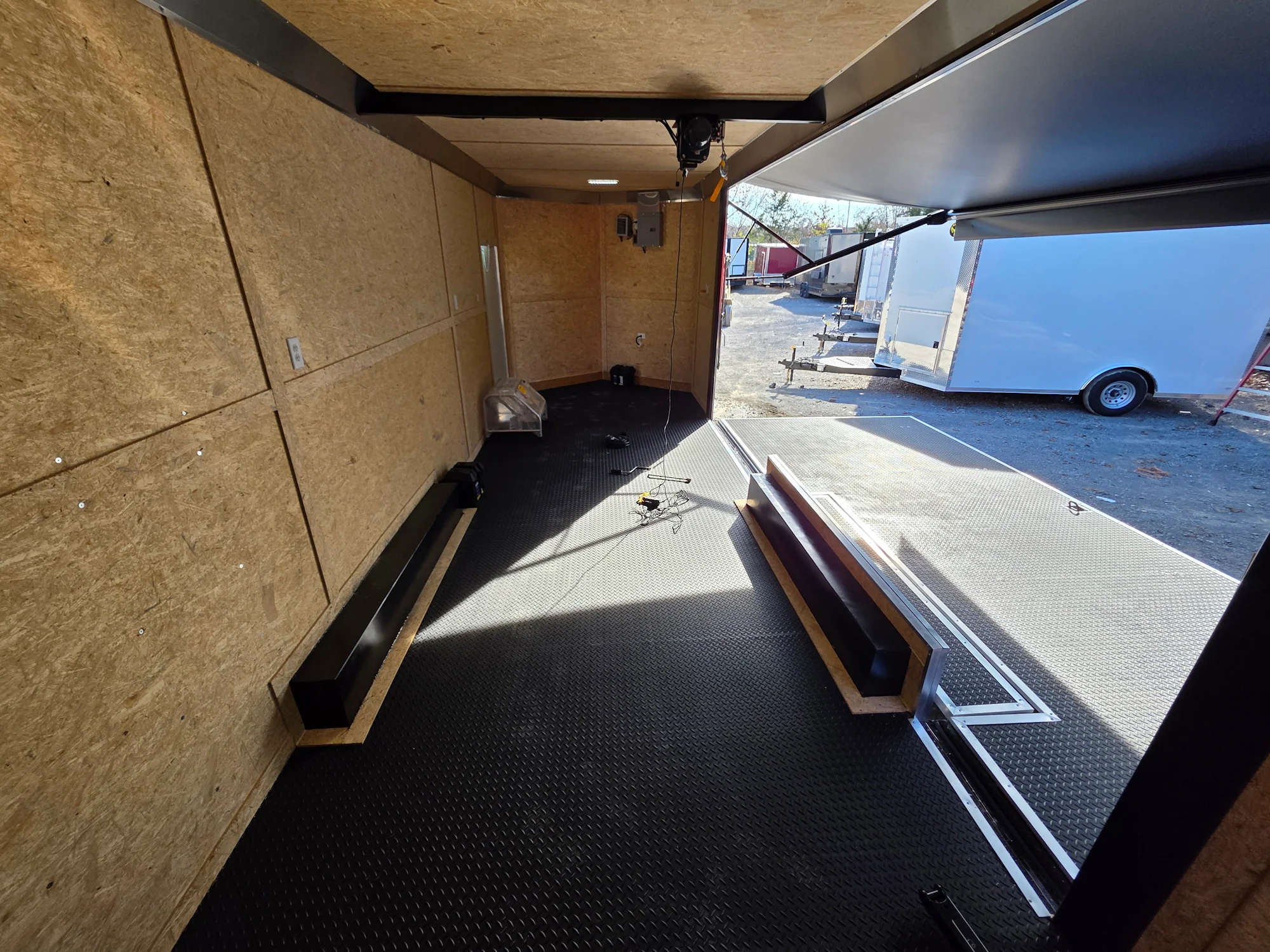 8.5' X 24' Charcoal Grey Custom Stage Trailer - Image 12