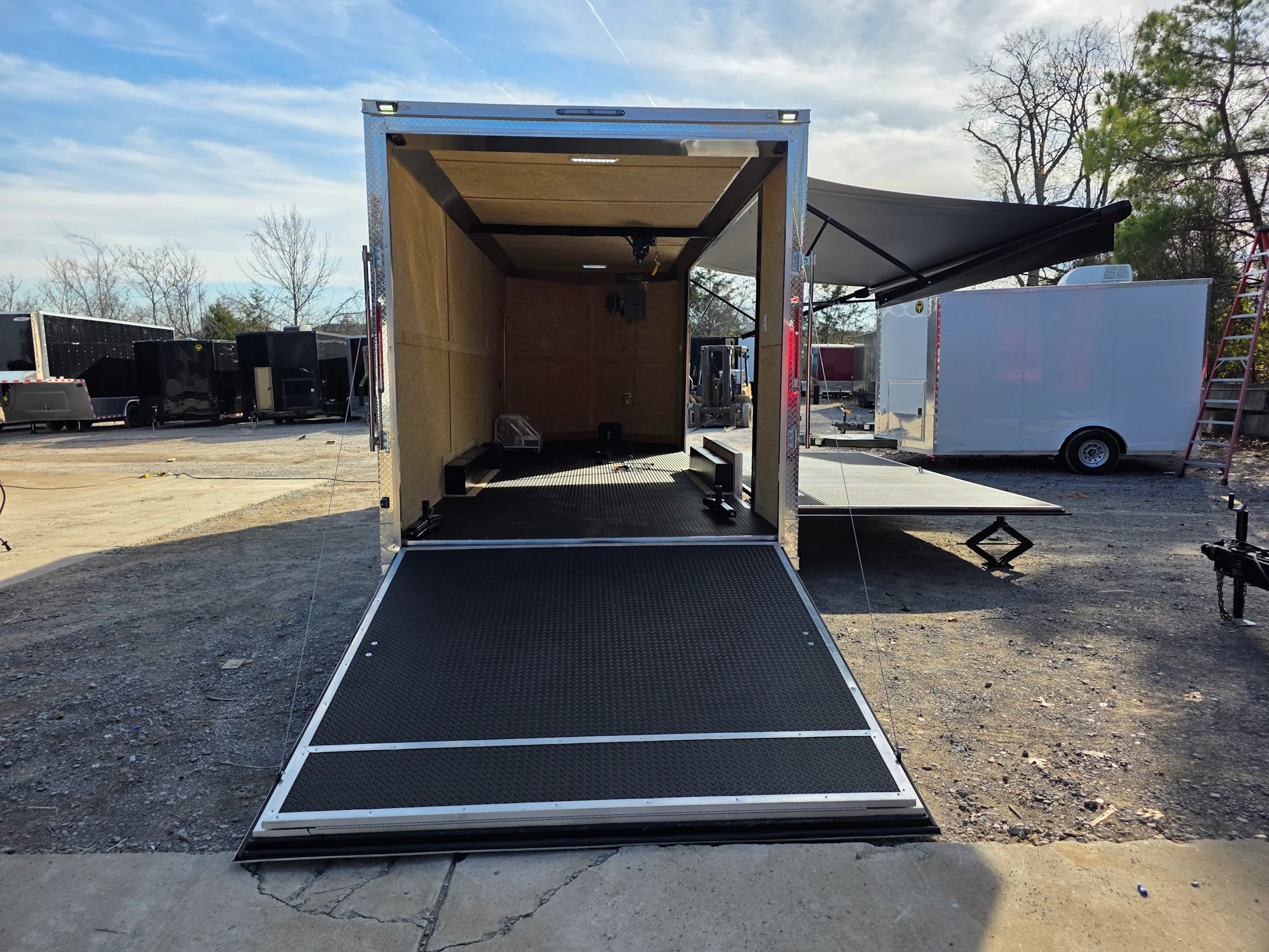 8.5' X 24' Charcoal Grey Custom Stage Trailer - Image 15