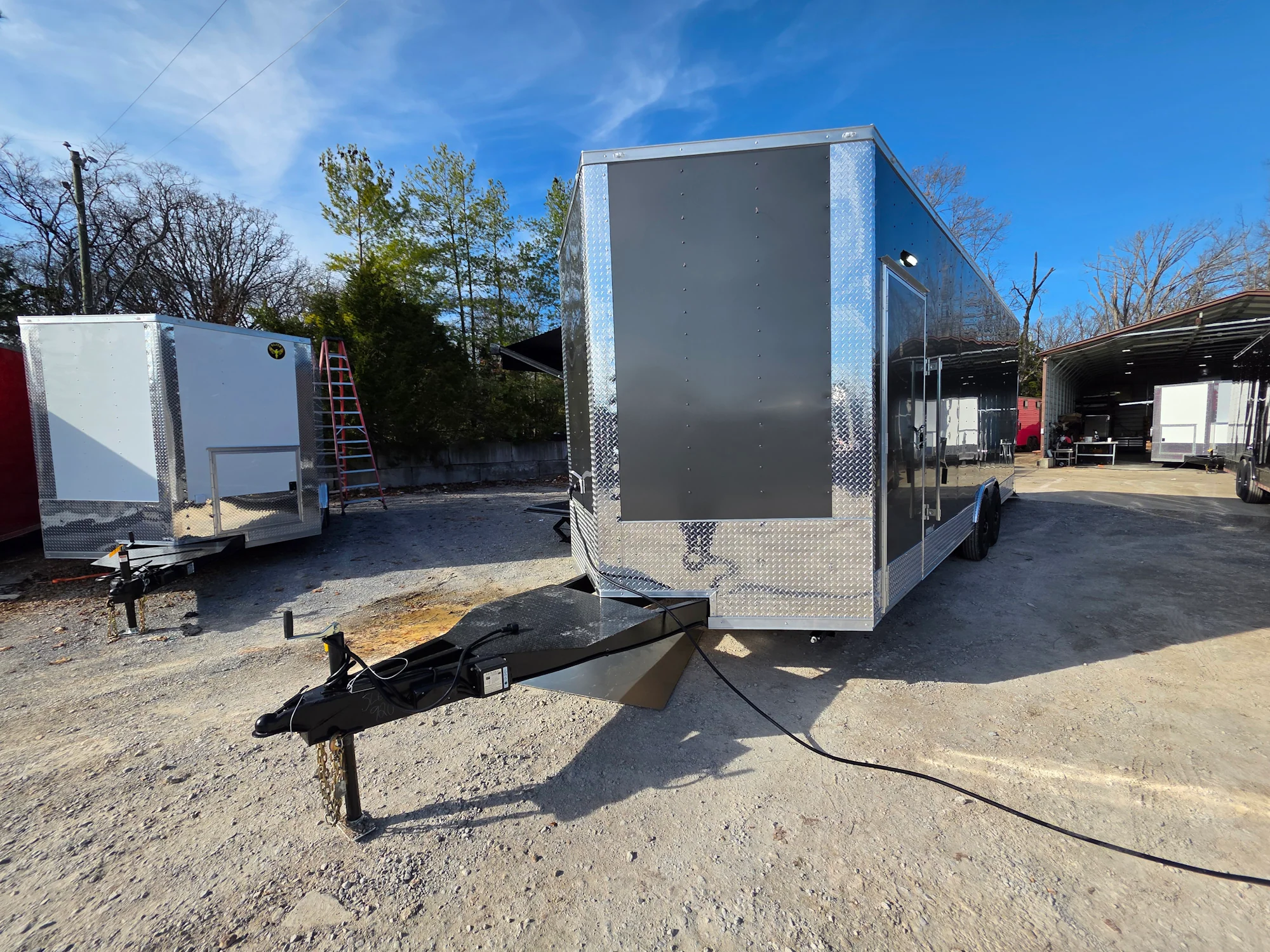 8.5' X 24' Charcoal Grey Custom Stage Trailer - Image 17
