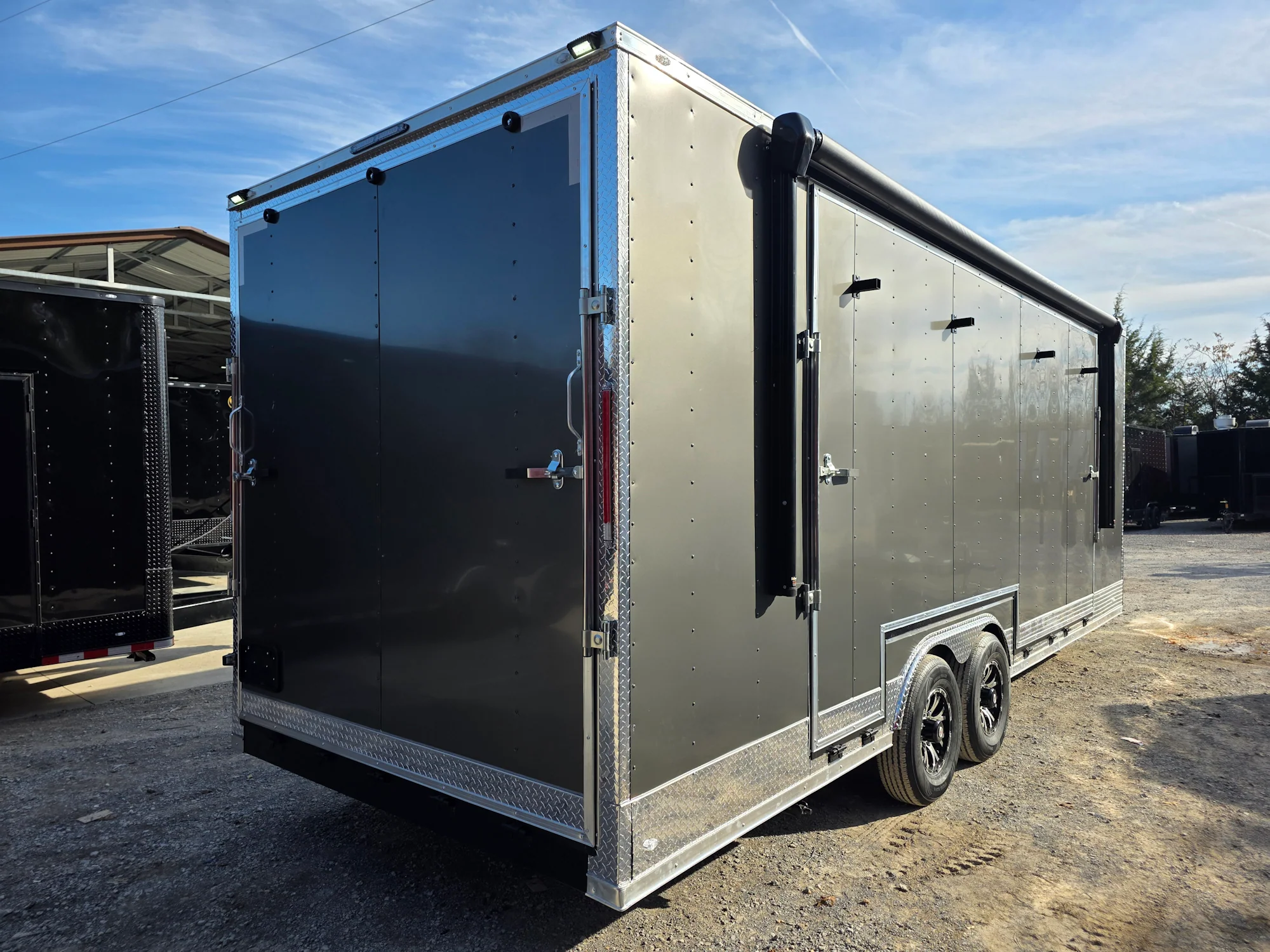 8.5' X 24' Charcoal Grey Custom Stage Trailer - Image 18