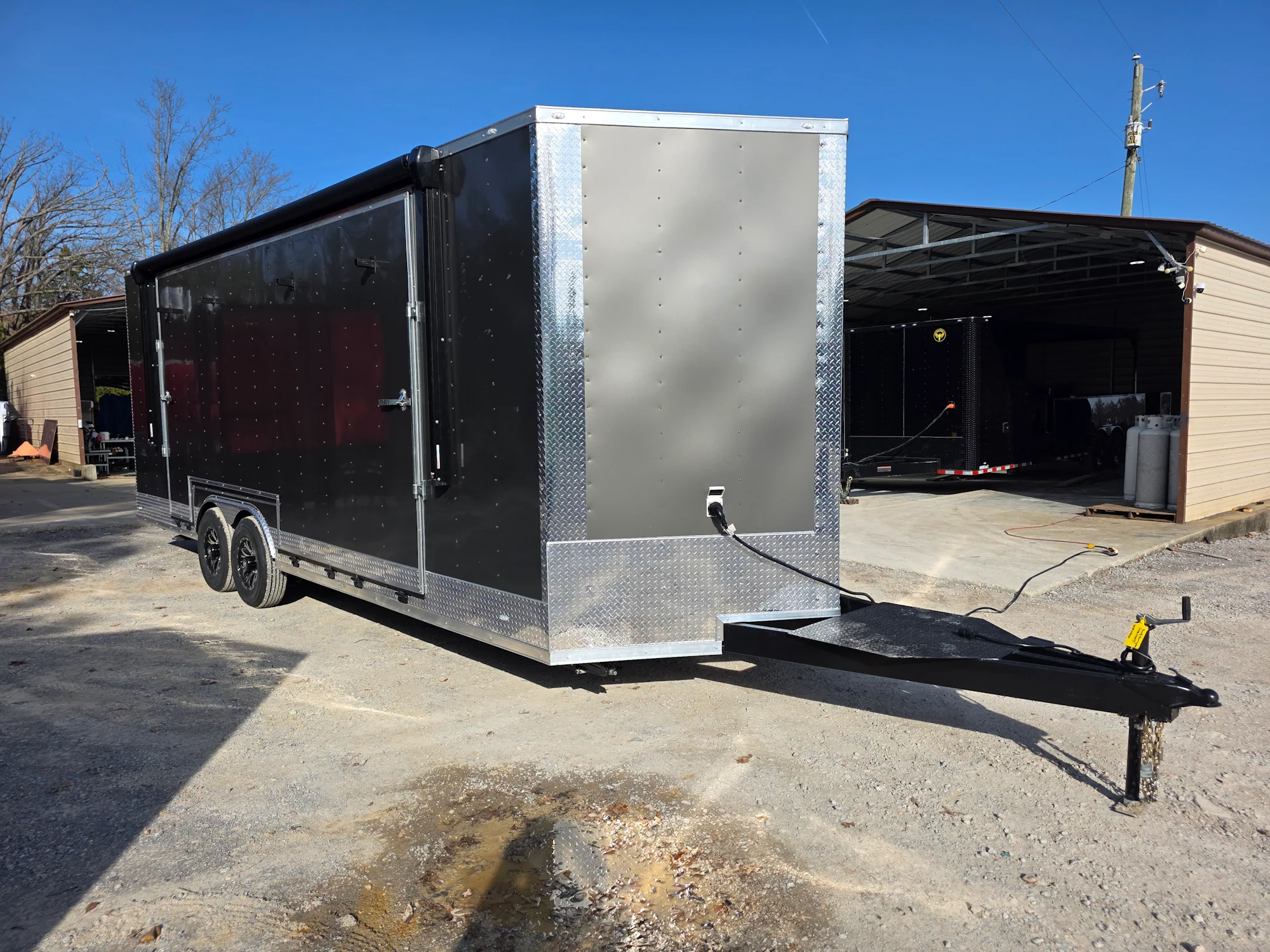 8.5' X 24' Charcoal Grey Custom Stage Trailer - Image 20