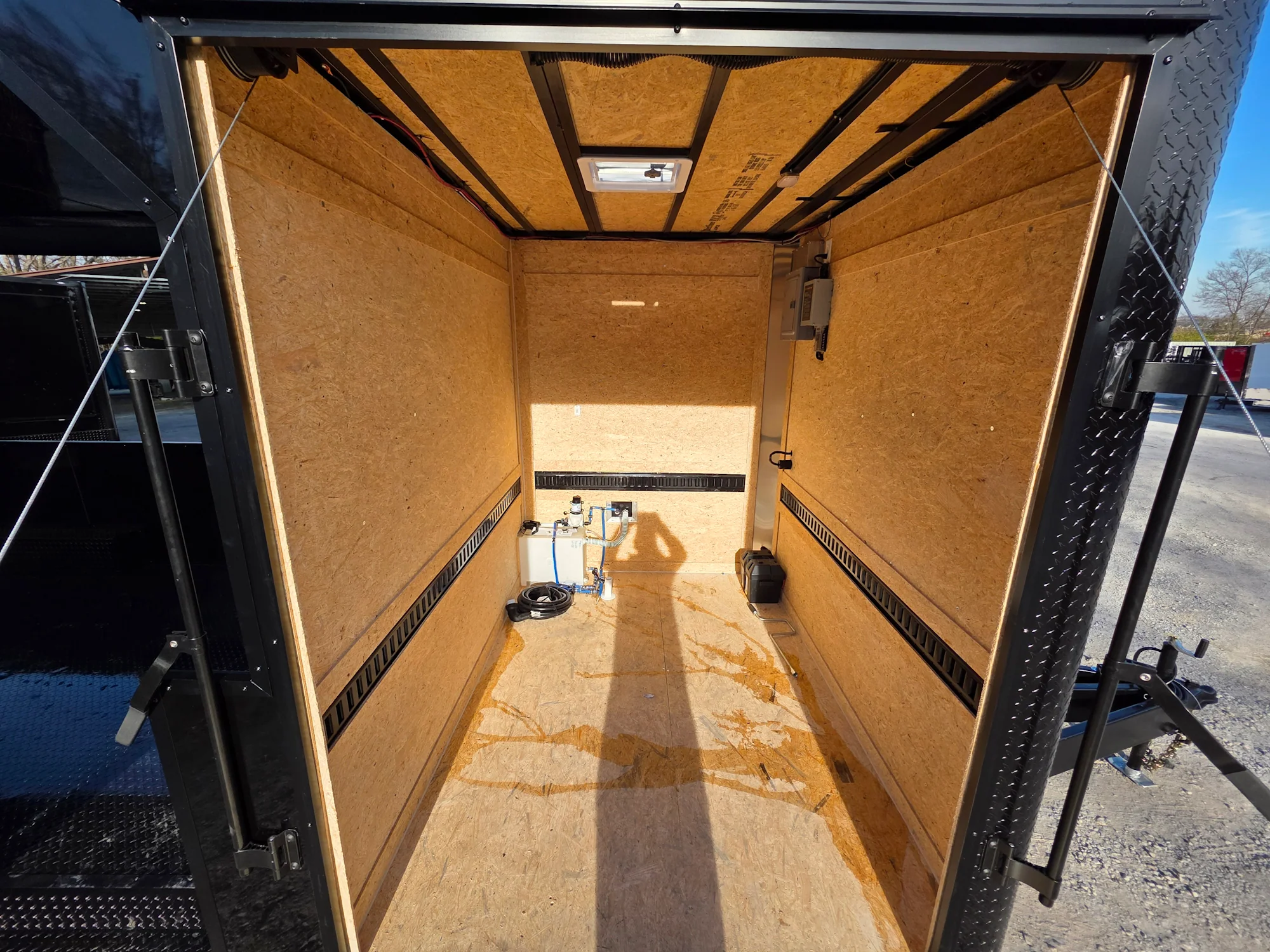 8.5' X 30' Custom Black With Blackout Tailgate Trailer - Image 11