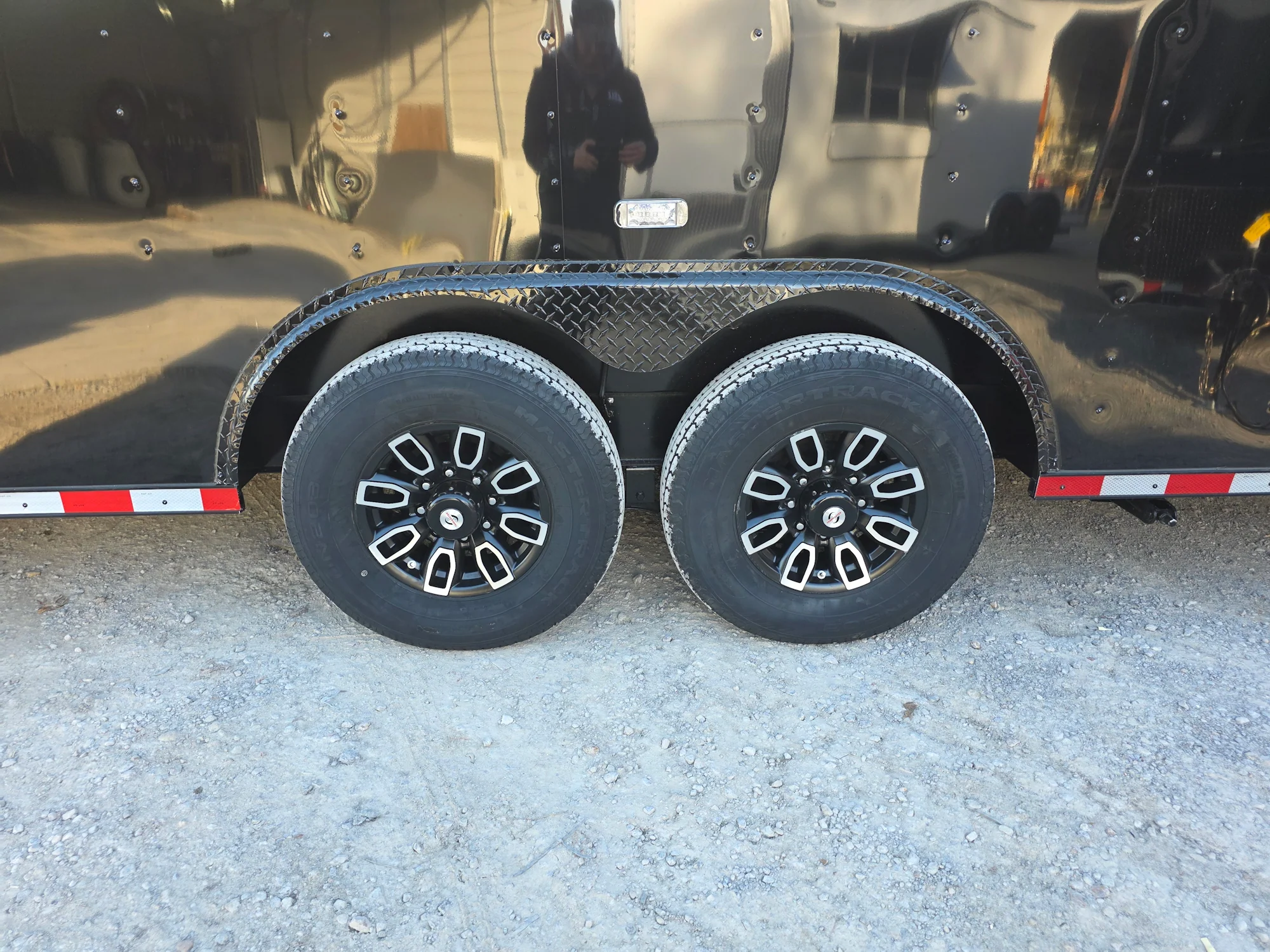 8.5' X 30' Custom Black With Blackout Tailgate Trailer - Image 5