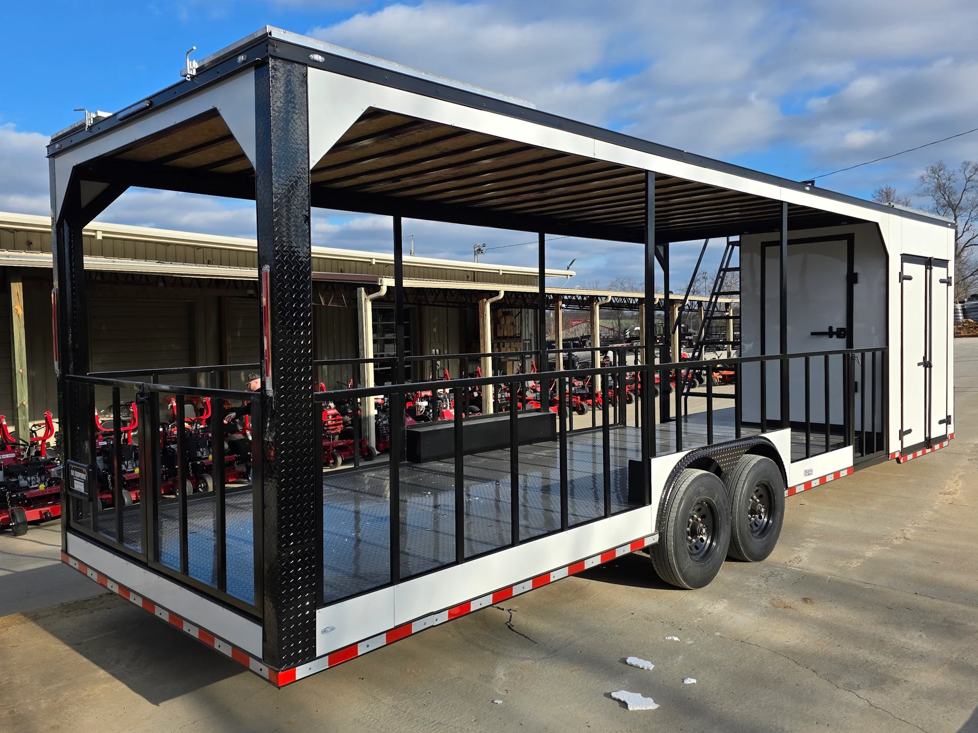 8.5' X 30' (White) Hybrid Custom Drone and Equipment Trailer Agricultural and Spray - Image 6
