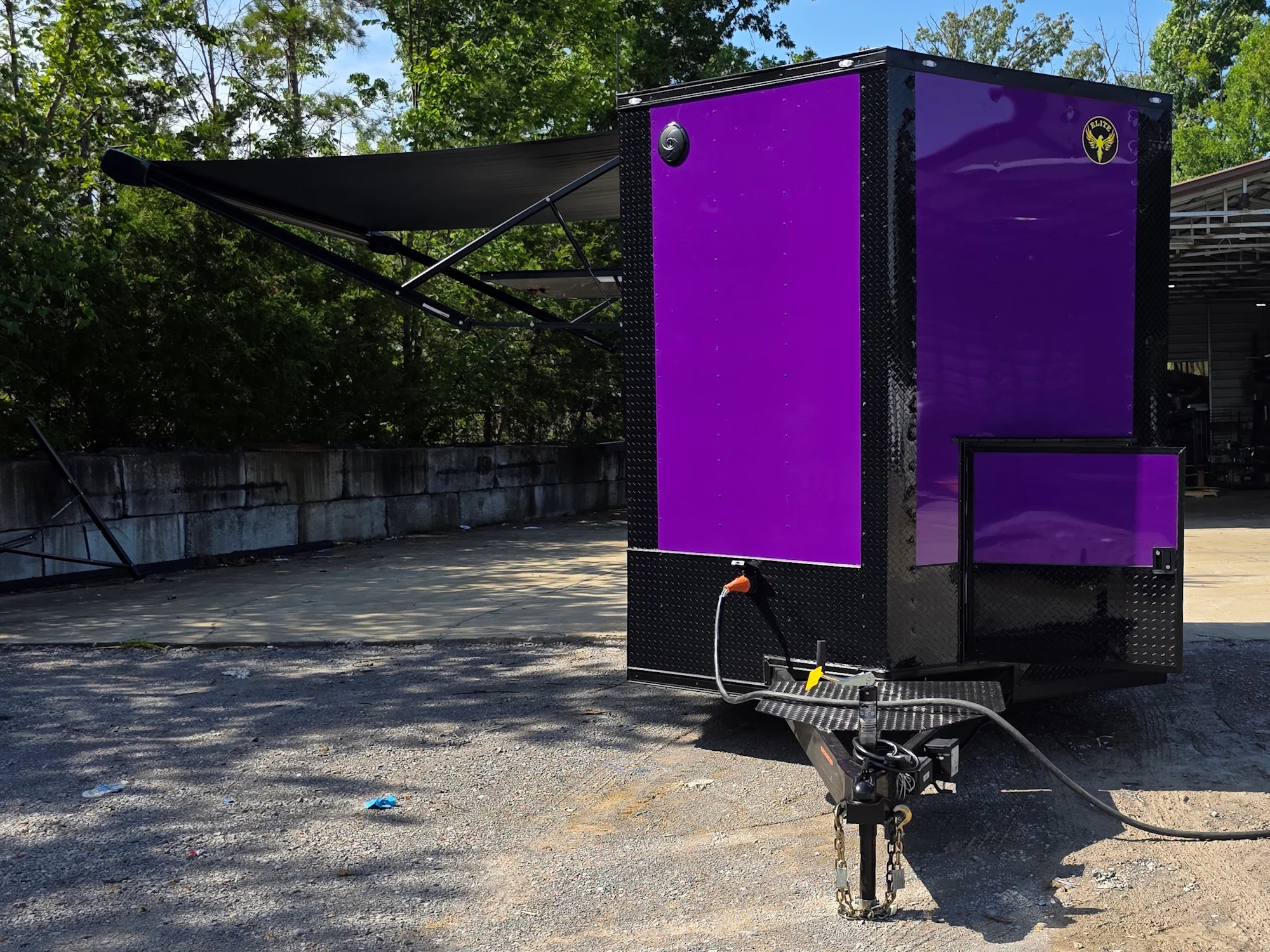 8.5' X 12' Concession Trailer Purple With Blackout Food Event Catering and Vending - Image 2