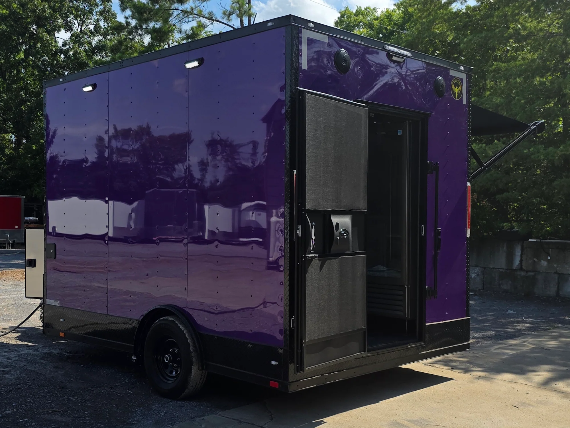 8.5' X 12' Concession Trailer Purple With Blackout Food Event Catering and Vending - Image 5