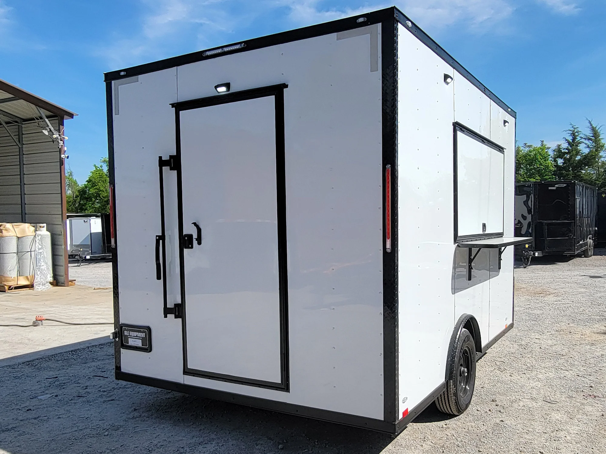 8.5' X 12' Concession Trailer White With Blackout Trim Food Event Catering - Image 5