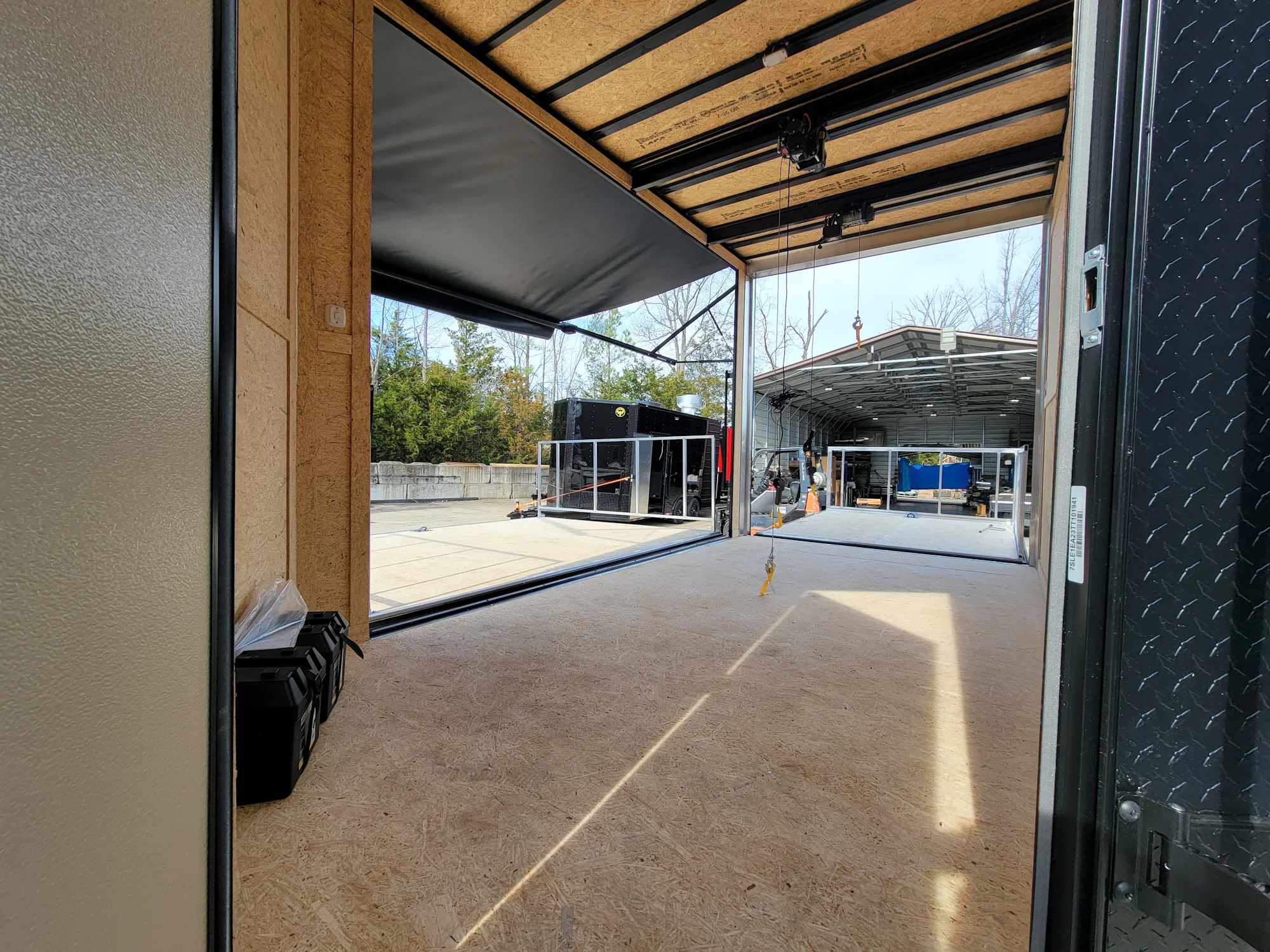 8.5' x 14' Custom Stage Trailer Cobalt Blue With Blackout - Image 10