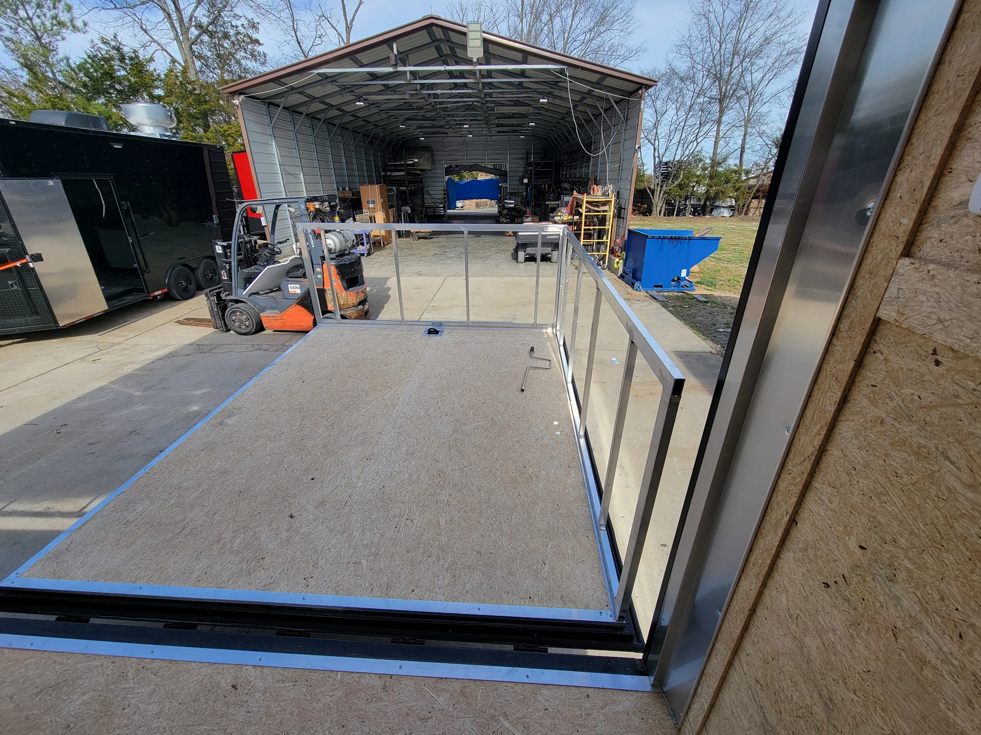 8.5' x 14' Custom Stage Trailer Cobalt Blue With Blackout - Image 15