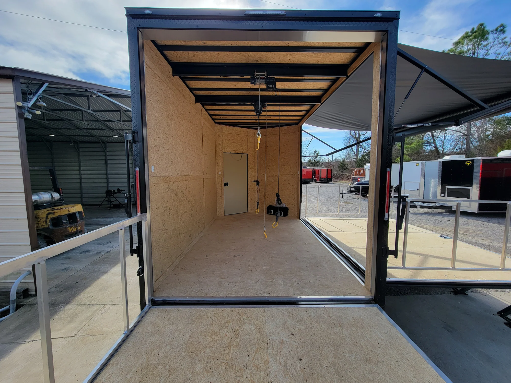 8.5' x 14' Custom Stage Trailer Cobalt Blue With Blackout - Image 17