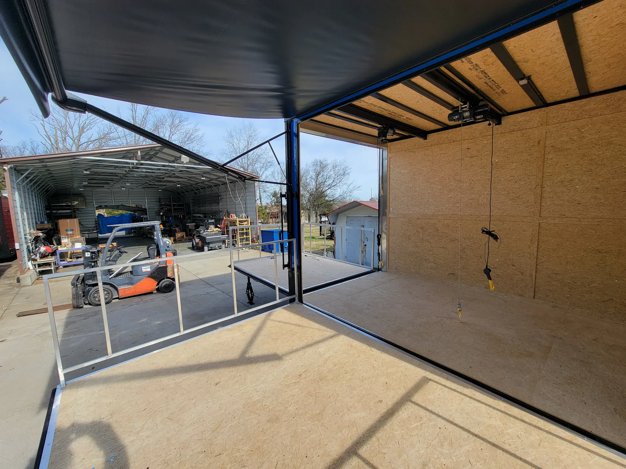 8.5' x 14' Custom Stage Trailer Cobalt Blue With Blackout - Image 19