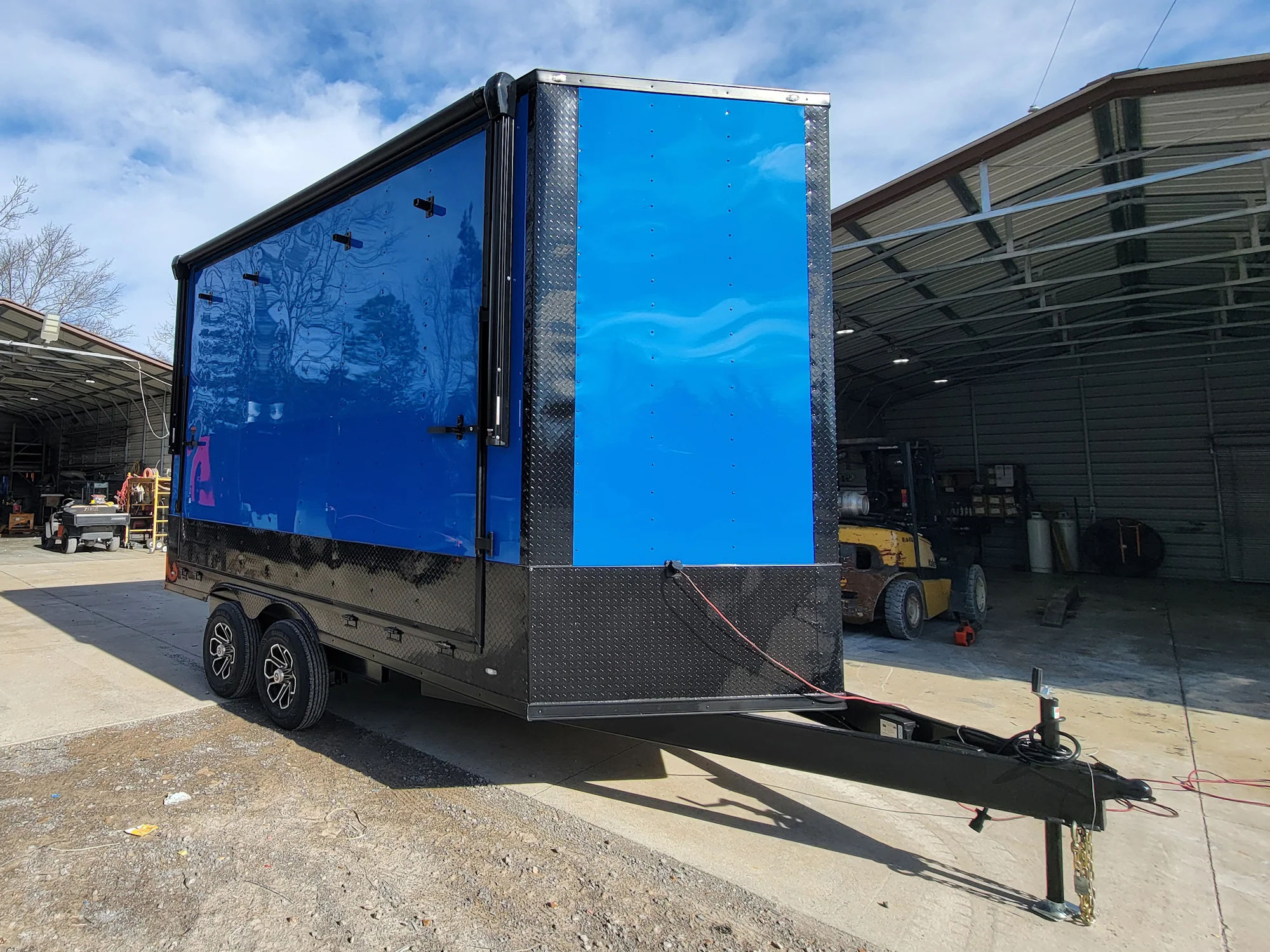 8.5' x 14' Custom Stage Trailer Cobalt Blue With Blackout - Image 21