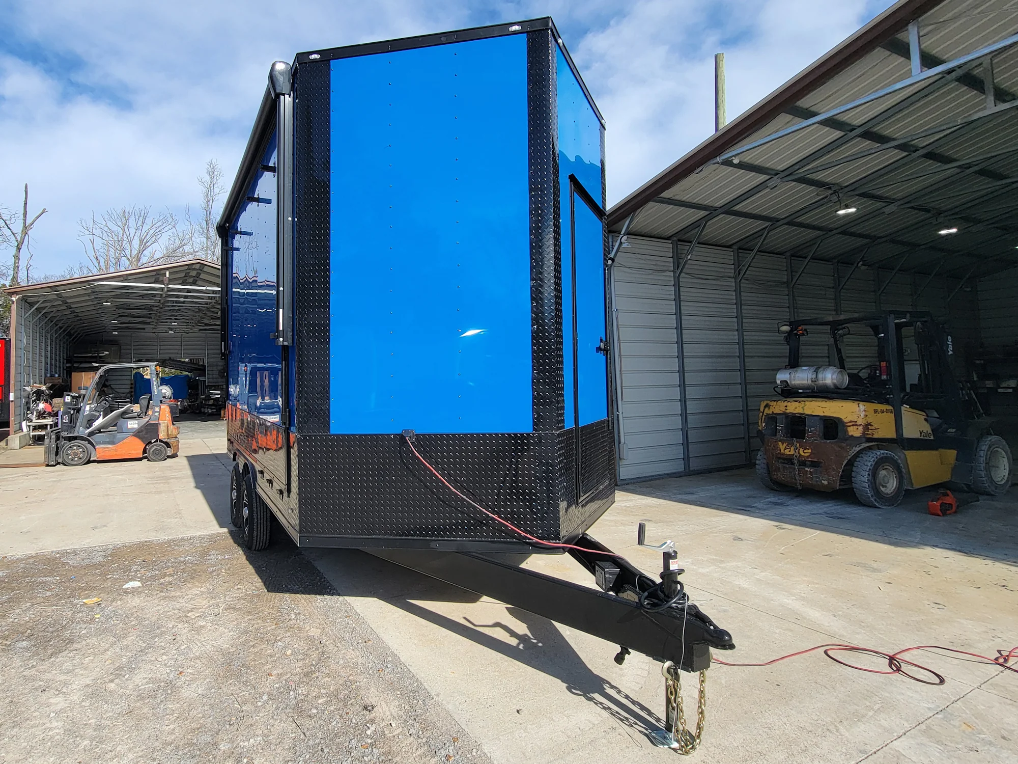 8.5' x 14' Custom Stage Trailer Cobalt Blue With Blackout - Image 22
