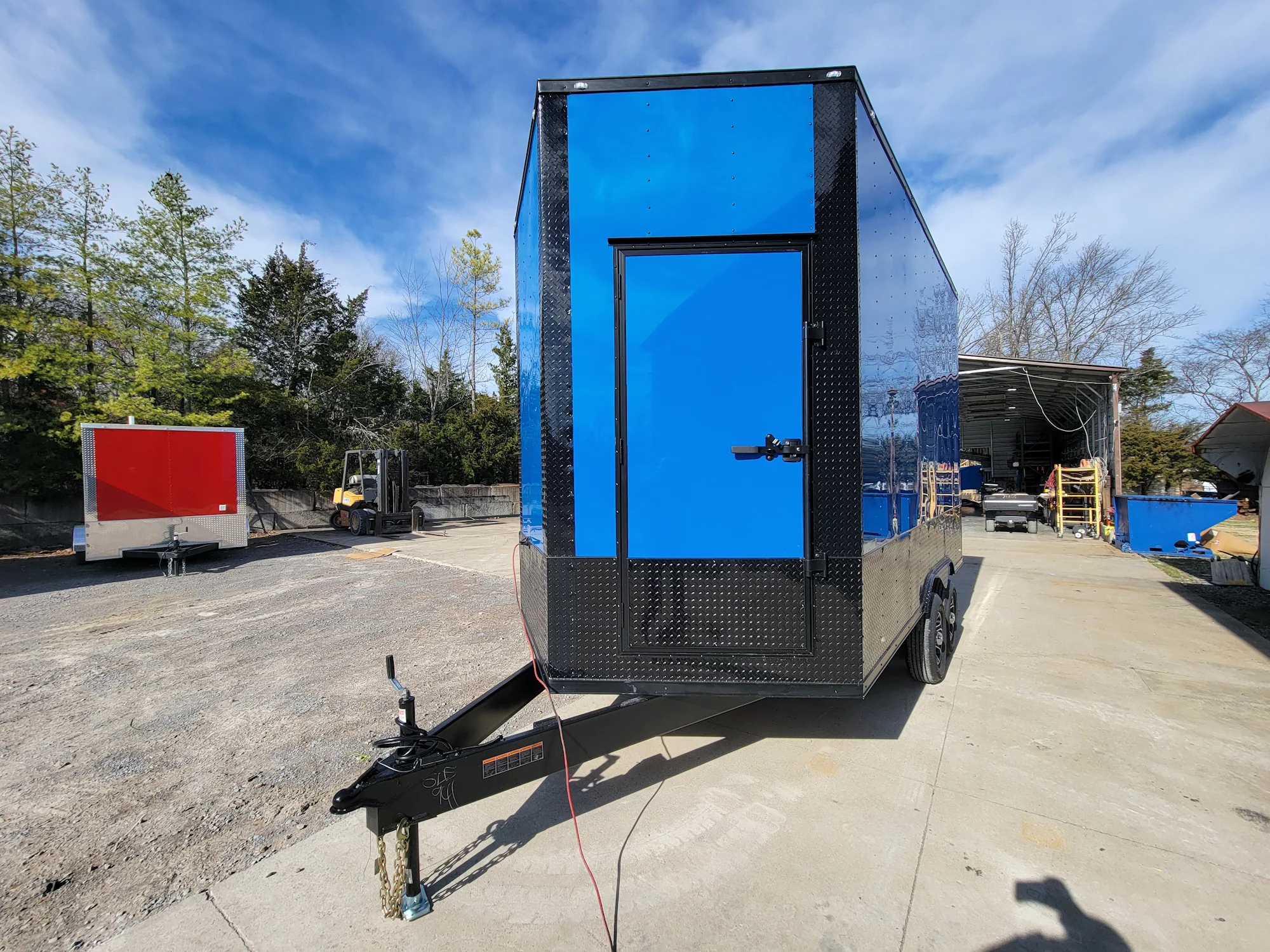 8.5' x 14' Custom Stage Trailer Cobalt Blue With Blackout - Image 23