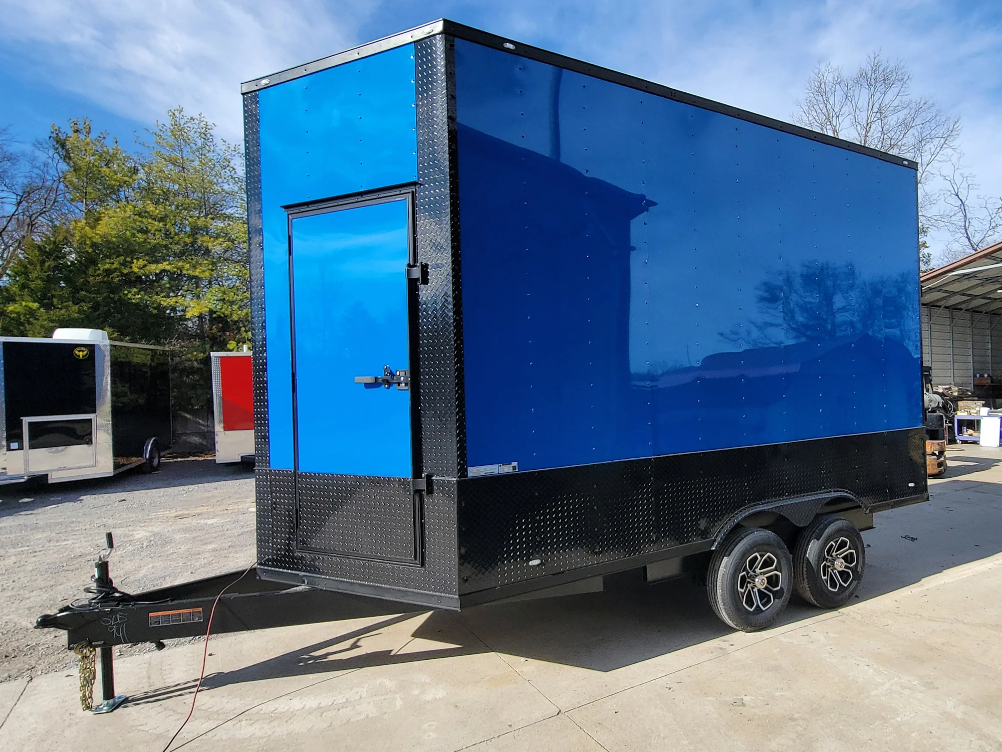 8.5' x 14' Custom Stage Trailer Cobalt Blue With Blackout - Image 24