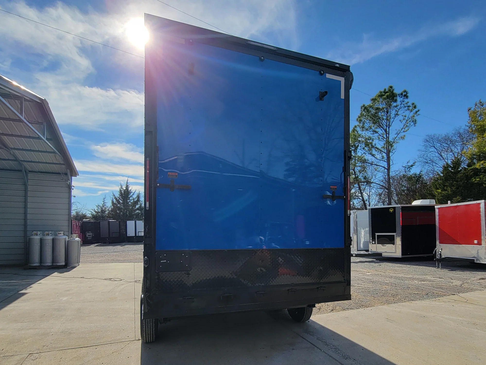 8.5' x 14' Custom Stage Trailer Cobalt Blue With Blackout - Image 26