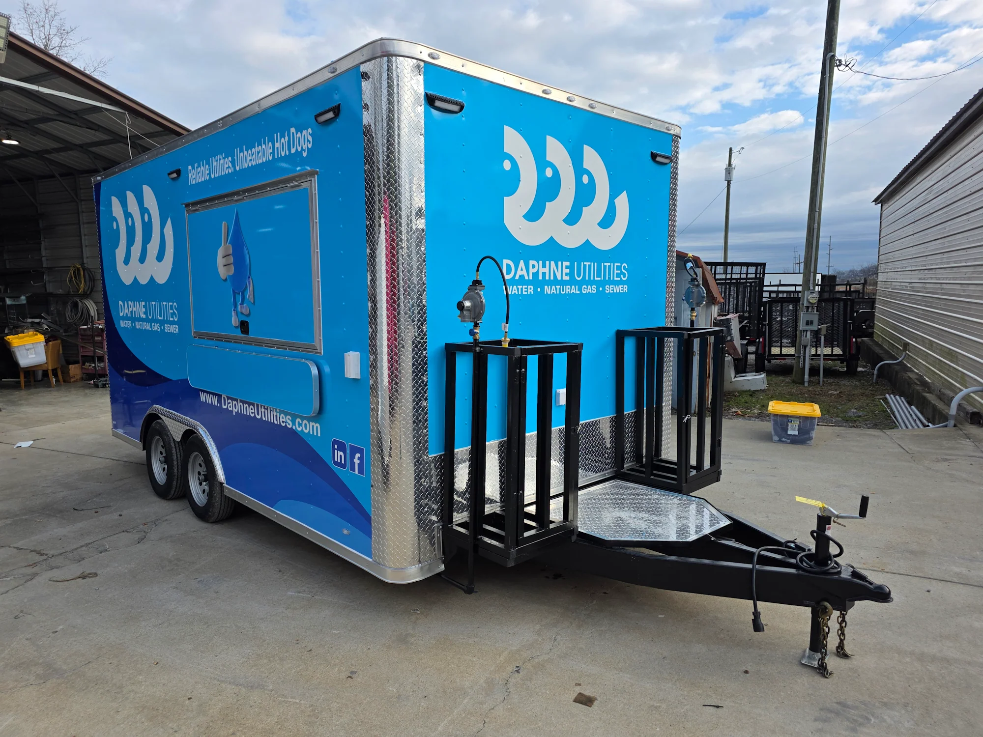 8.5' X 16' Custom Concession Trailer White Food Event Catering with appliances - Image 10