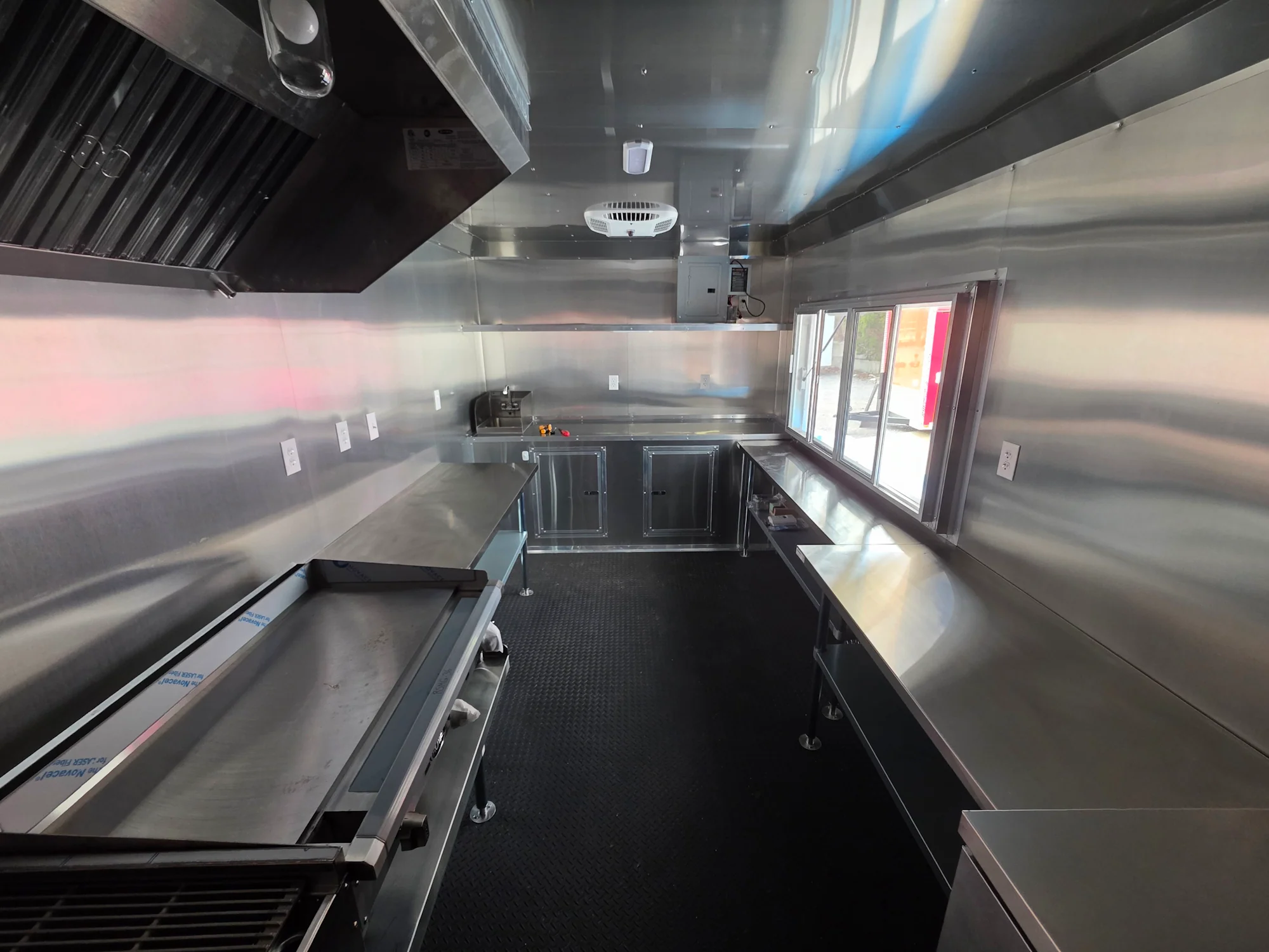8.5' X 16' Custom Concession Trailer White Food Event Catering with appliances - Image 12