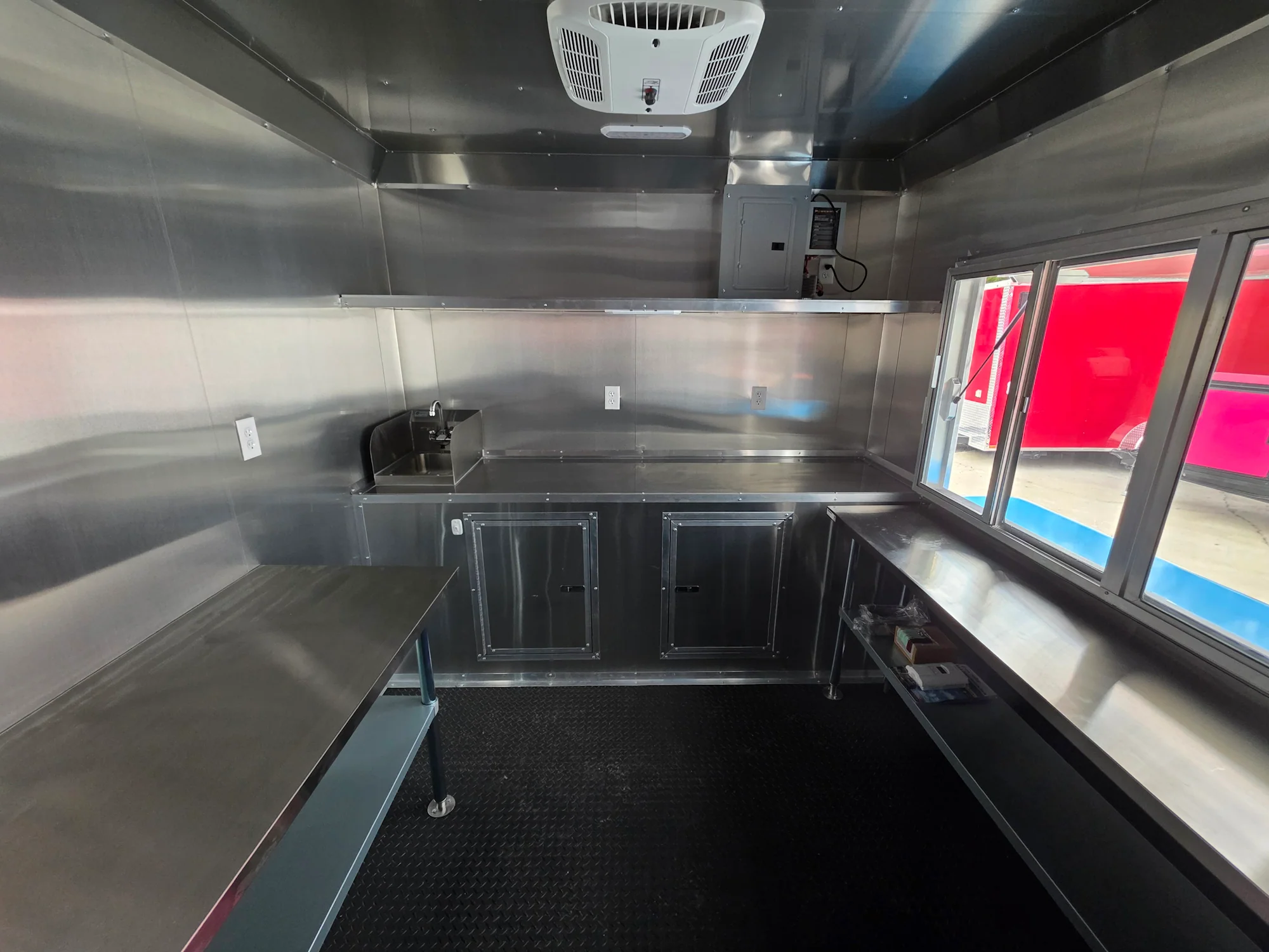 8.5' X 16' Custom Concession Trailer White Food Event Catering with appliances - Image 13
