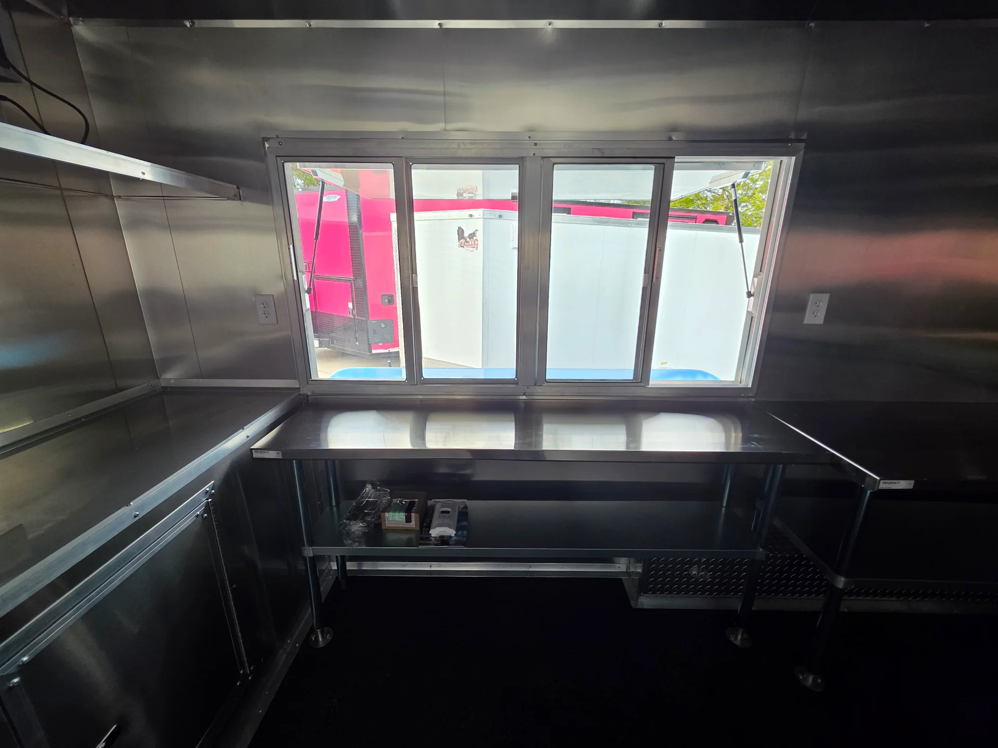 8.5' X 16' Custom Concession Trailer White Food Event Catering with appliances - Image 14