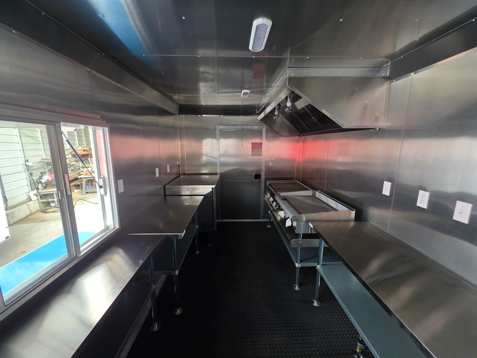 8.5' X 16' Custom Concession Trailer White Food Event Catering with appliances - Image 15