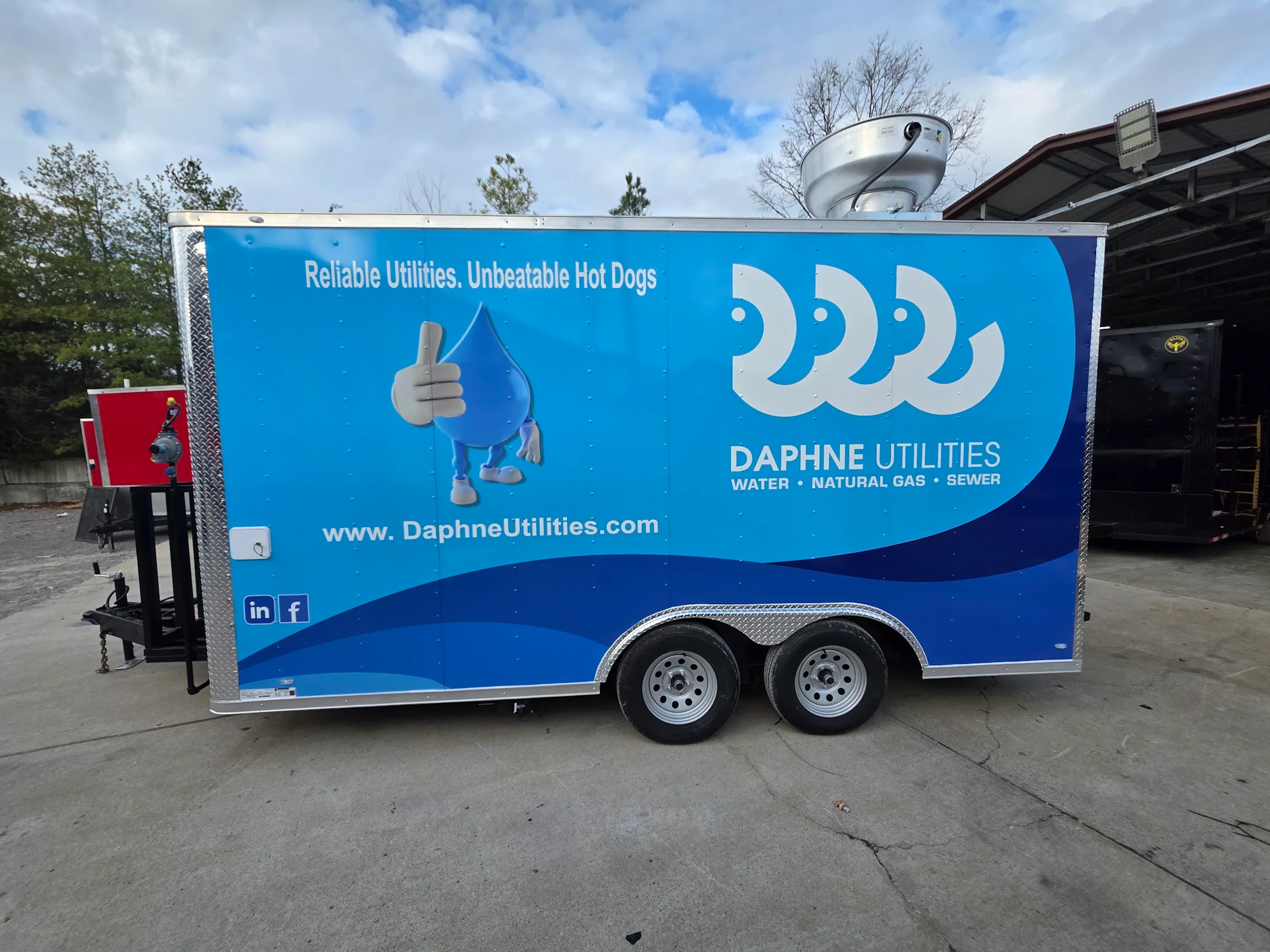 8.5' X 16' Custom Concession Trailer White Food Event Catering with appliances - Image 4